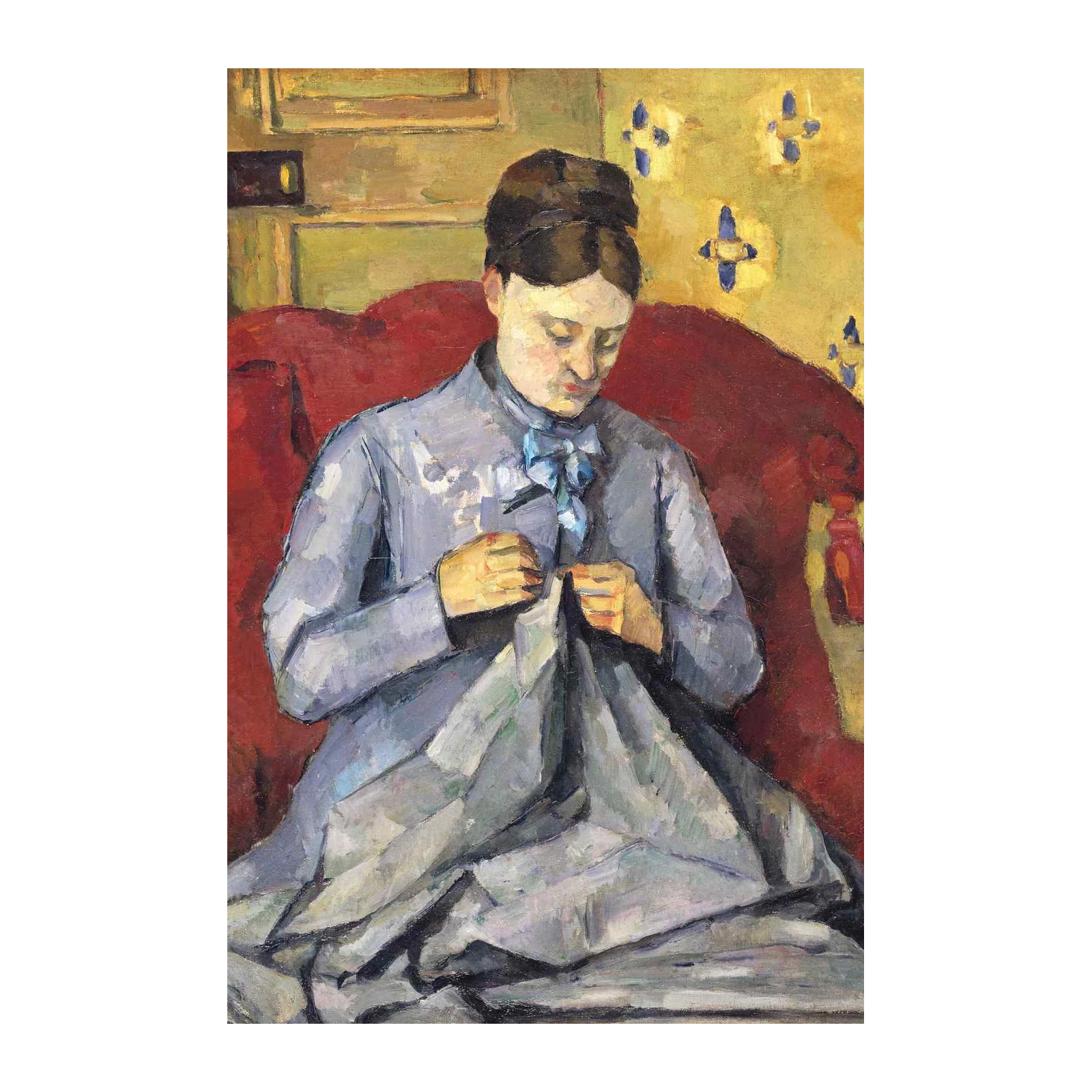 Seamstress in Red Armchair Wall Art