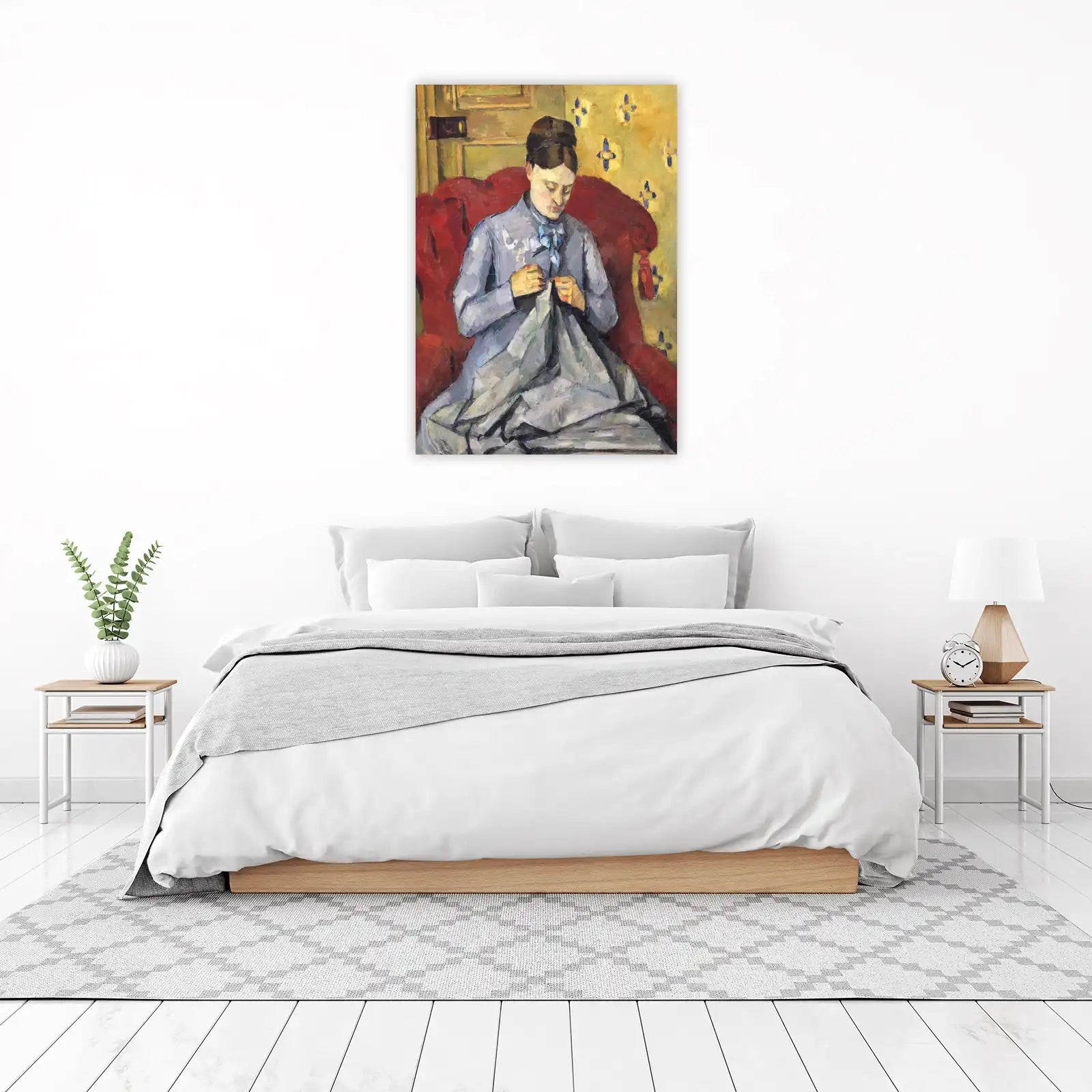 Seamstress in Red Armchair Wall Art