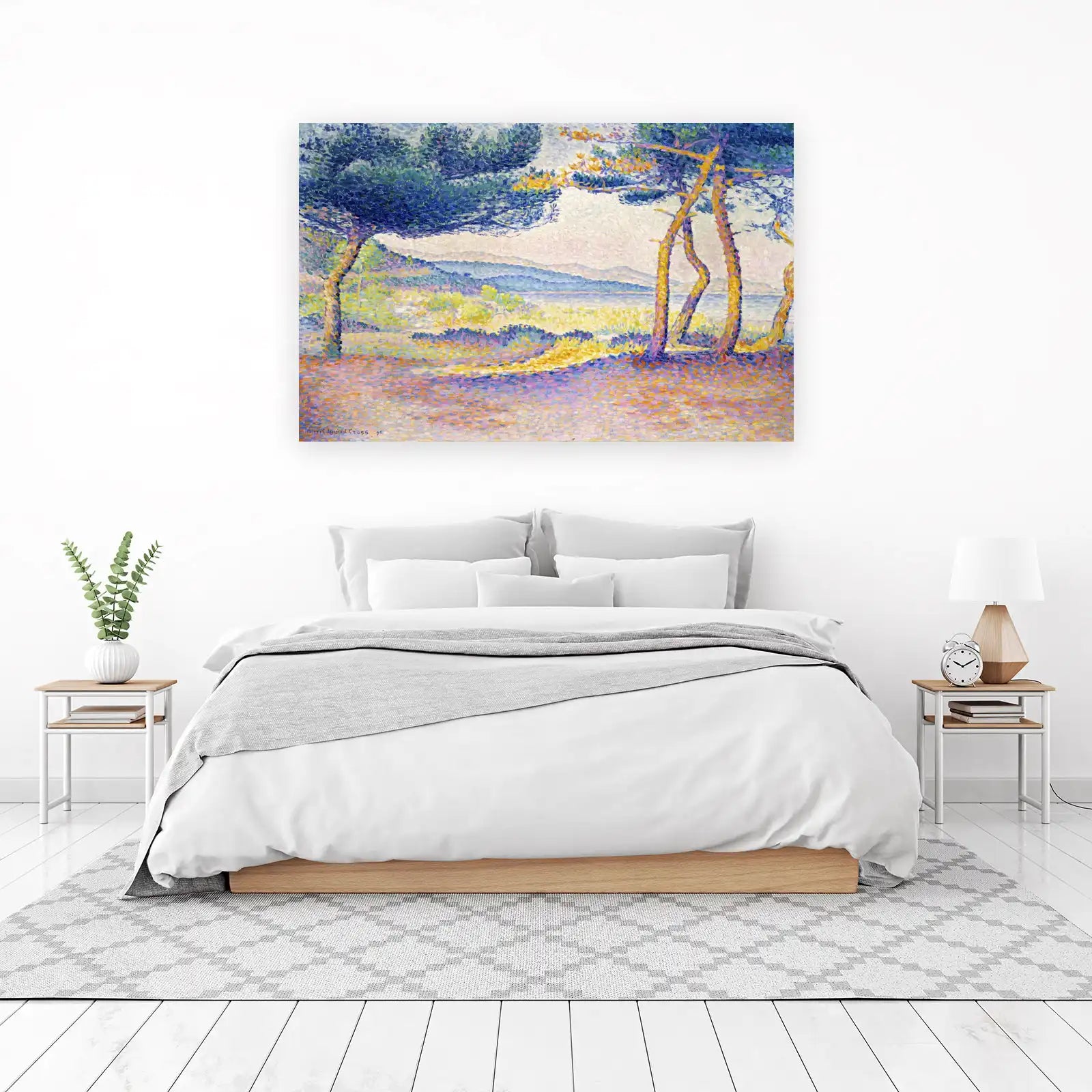 Pointillist Landscape Serenity Wall Art