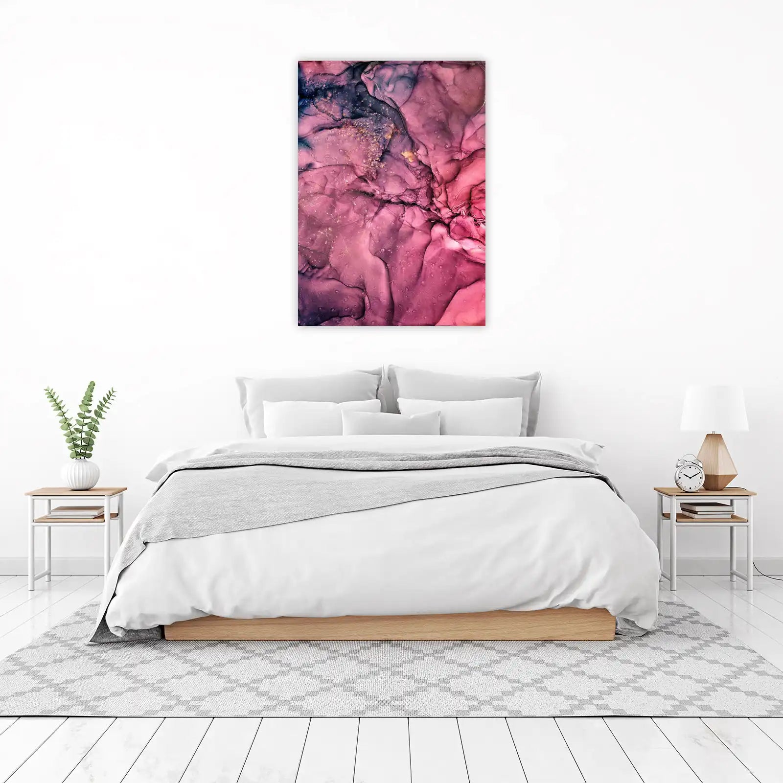 Abstract Pink & Purple Fluid Art Wall Art