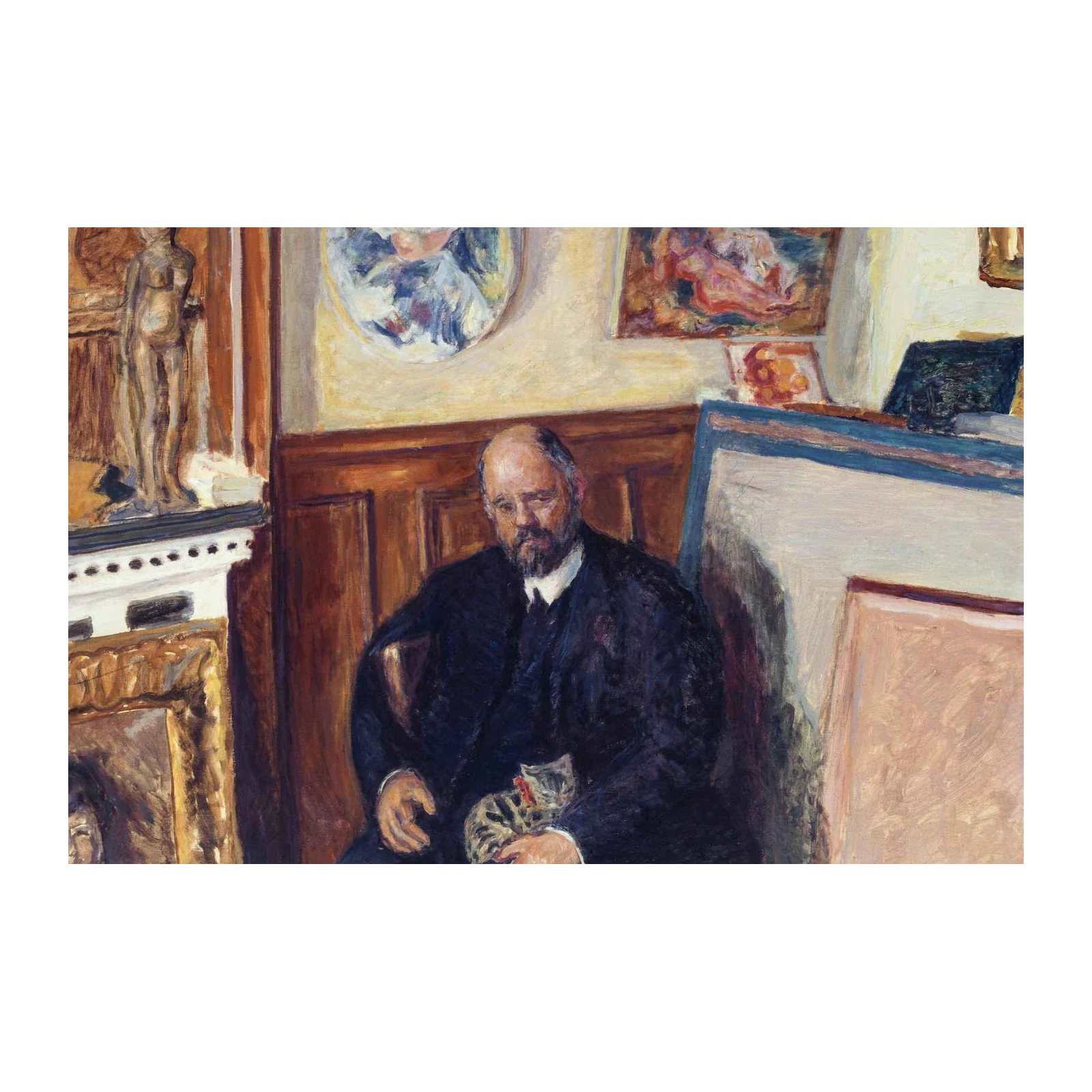Masterpiece Portrait with Cat Wall Art