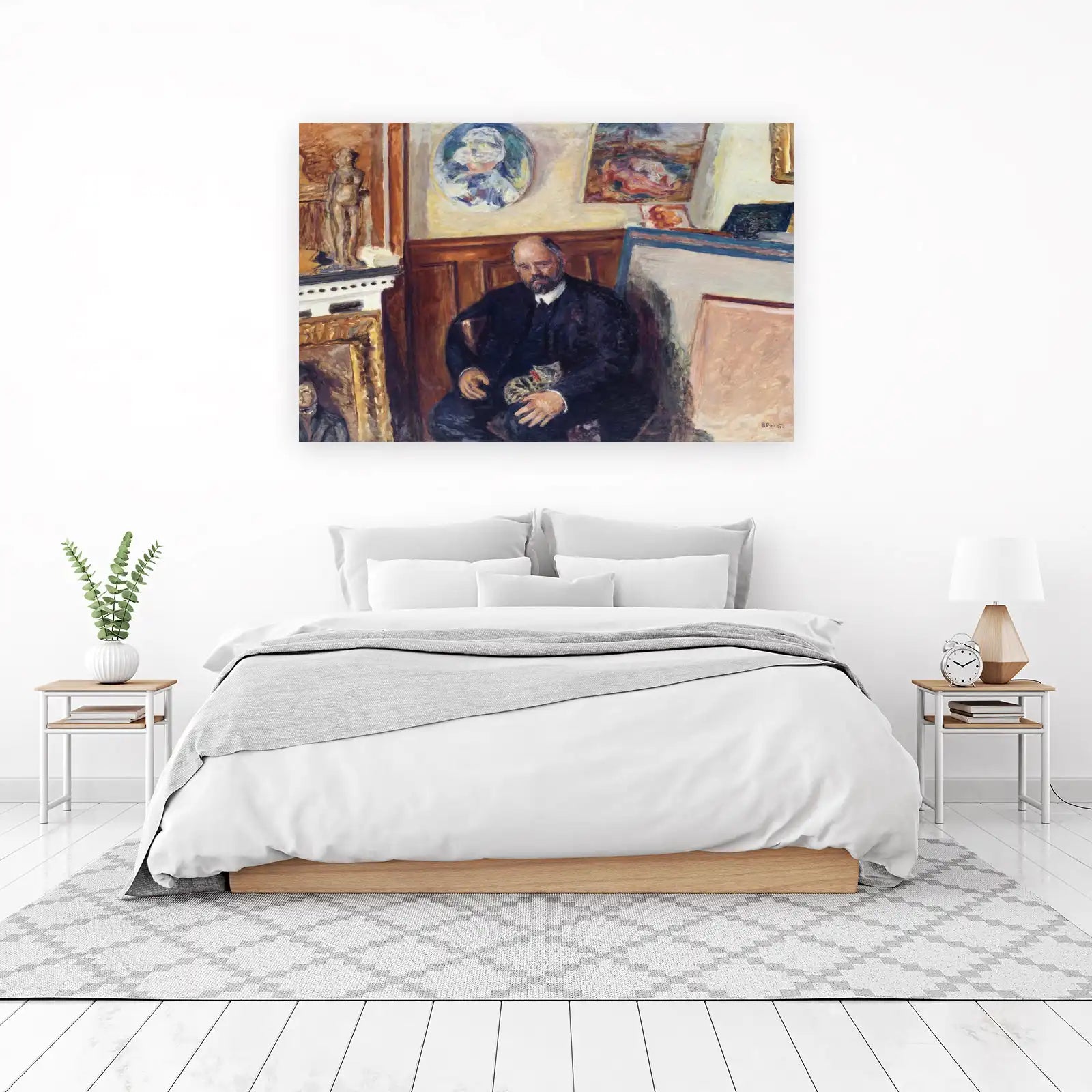 Masterpiece Portrait with Cat Wall Art