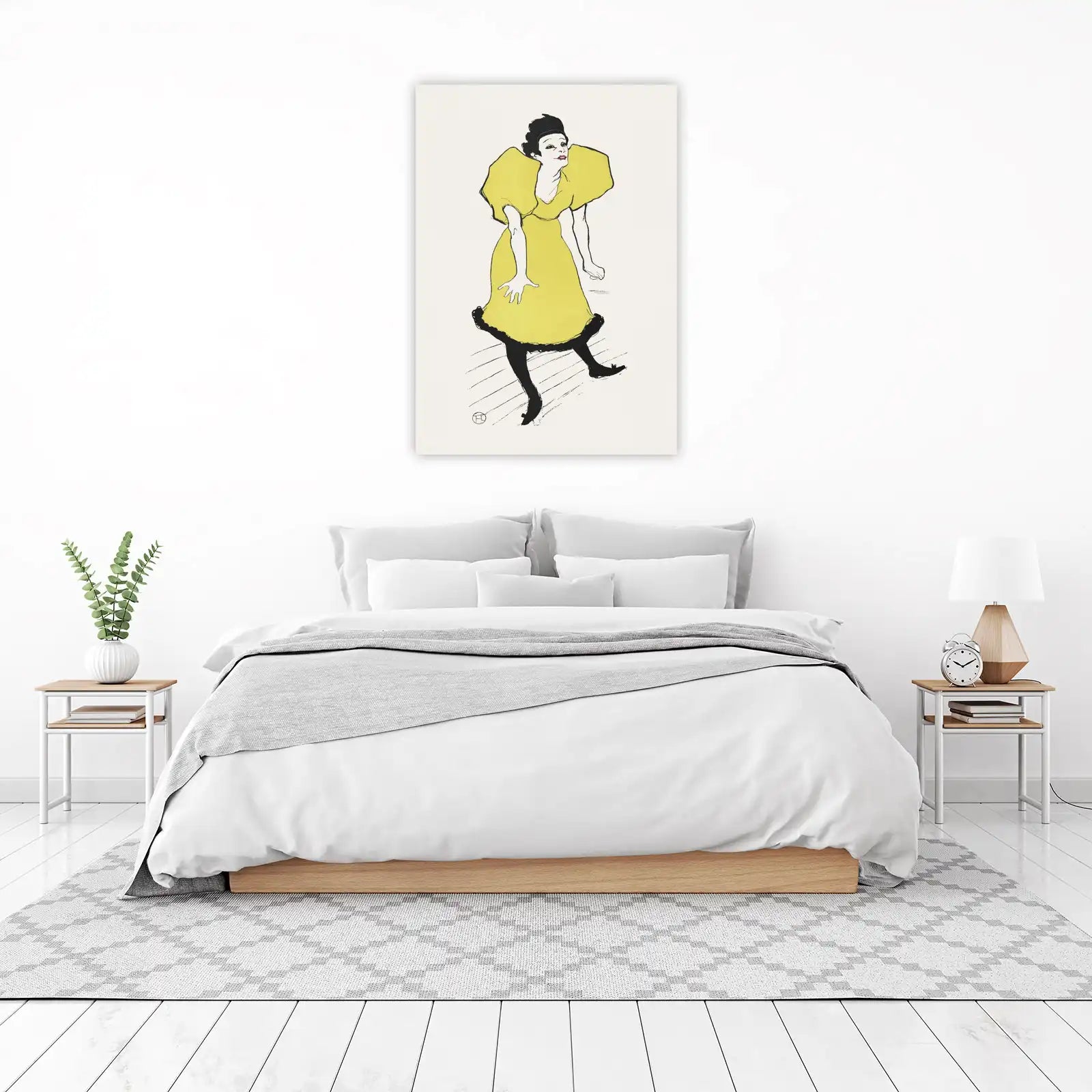 Vintage Yellow Dress Dancer Wall Art