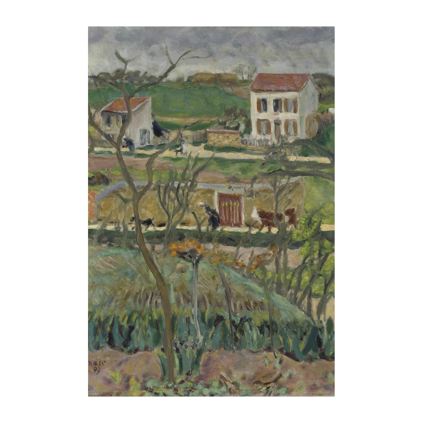 Impressionist Landscape Village Scene Wall Art