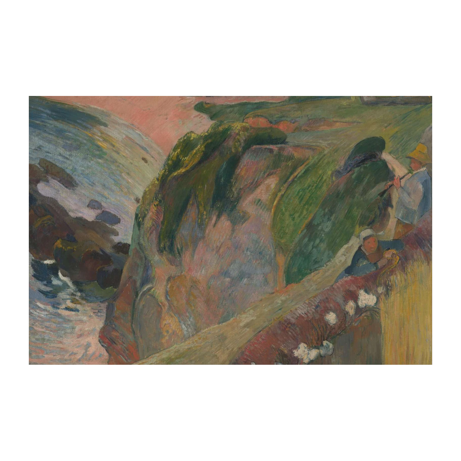Coastal Landscape with Figures Wall Art