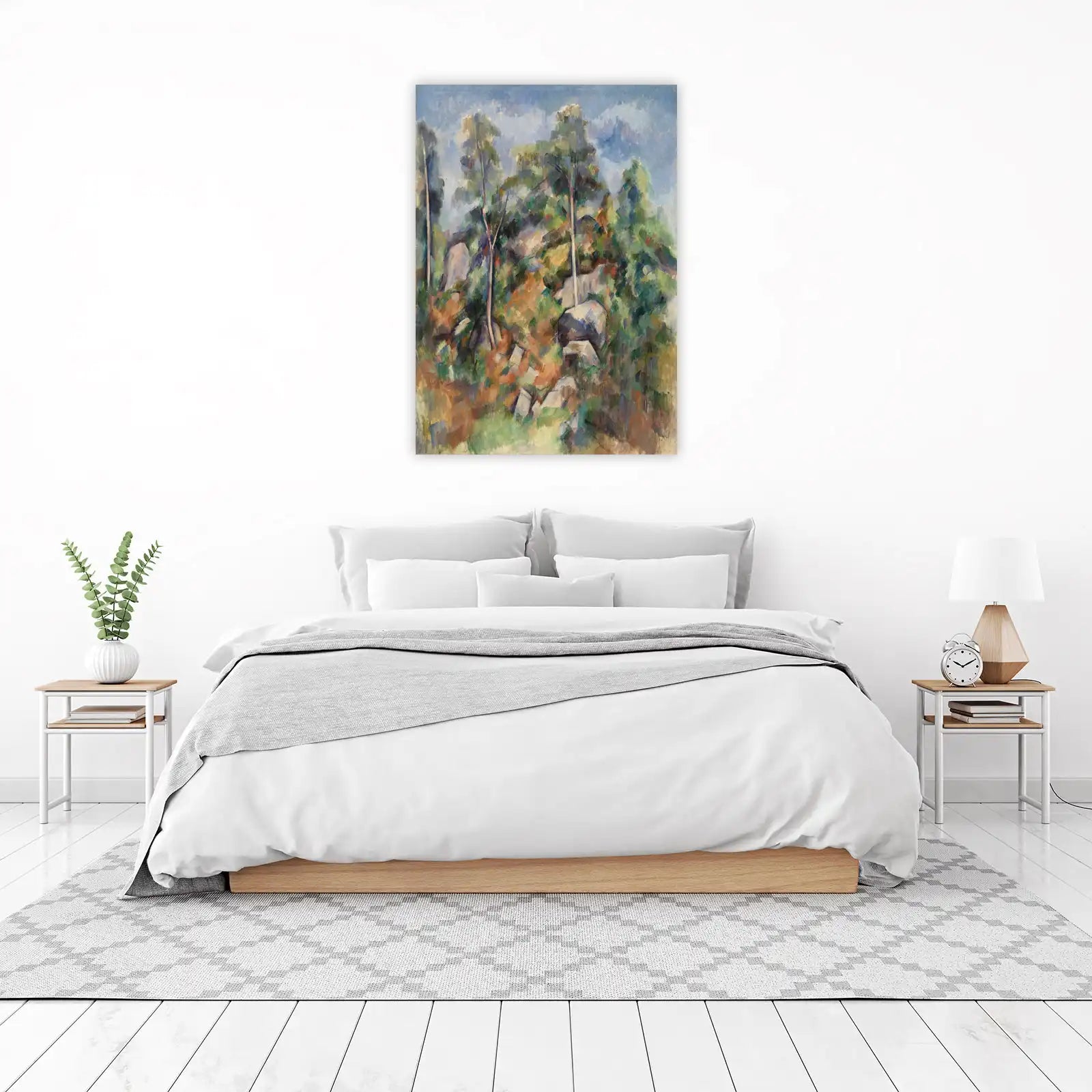 Serene Forest Landscape Oil Painting Wall Art