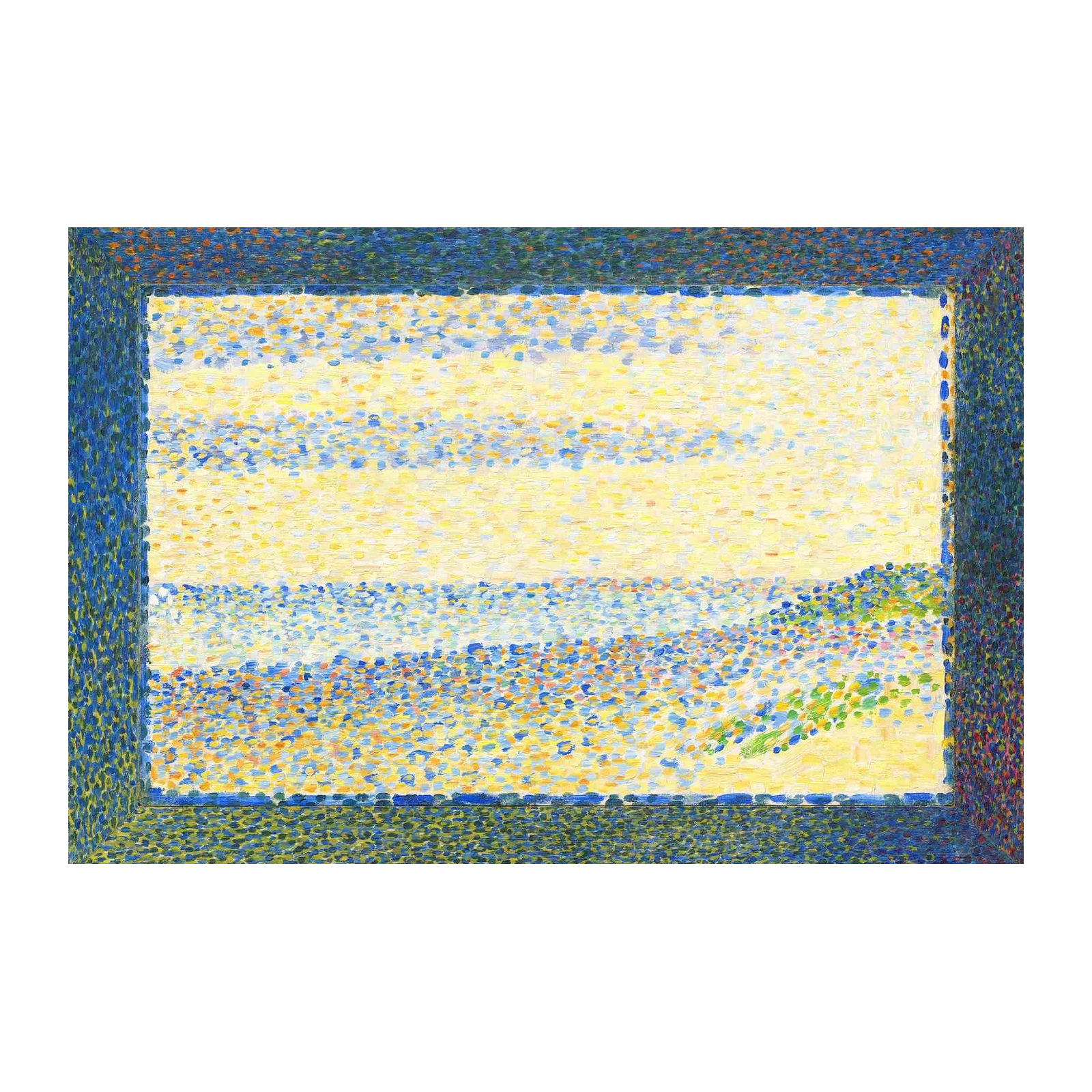Vibrant Pointillist Seascape Wall Art