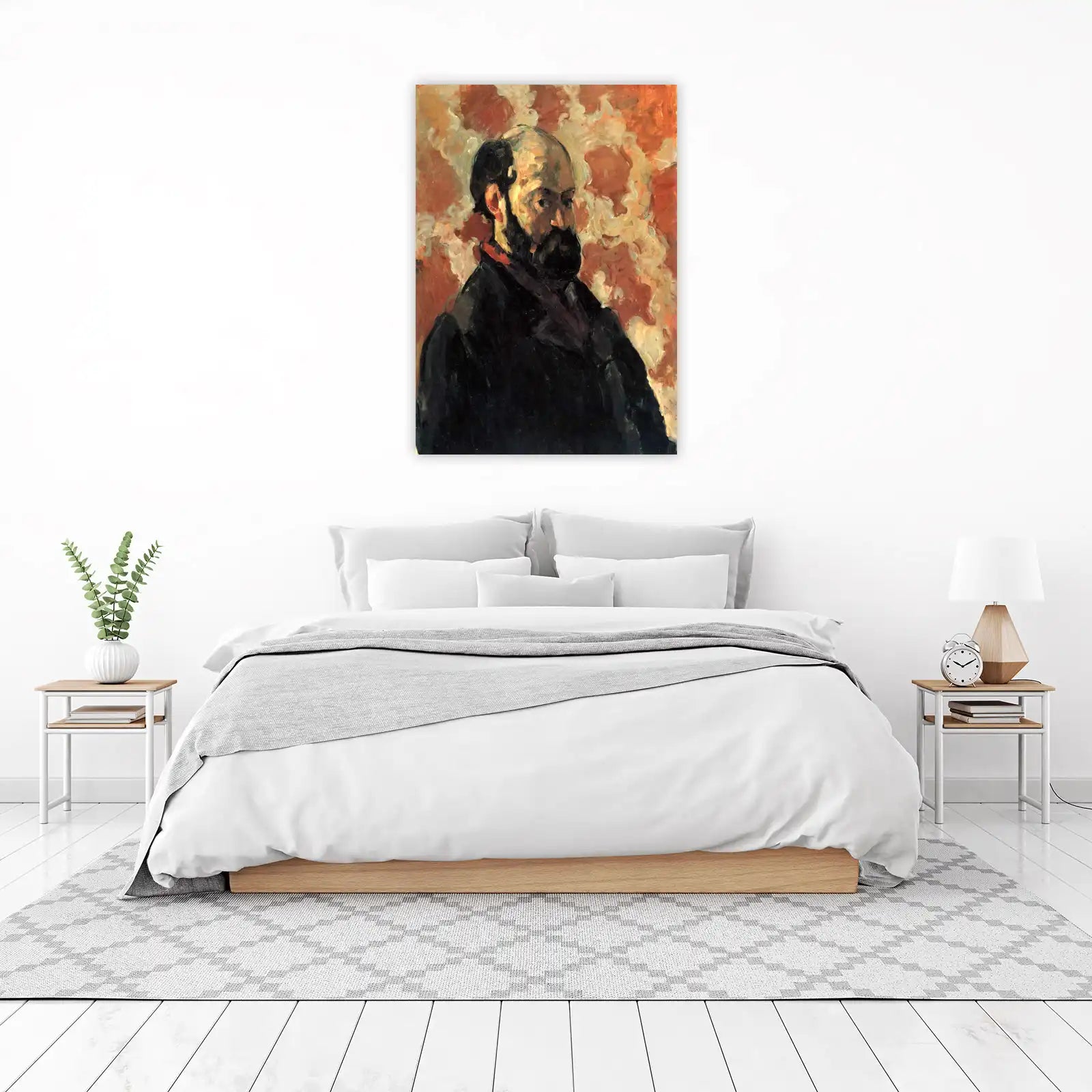 Post-Impressionist Portrait "Man with Red Scarf" Wall Art