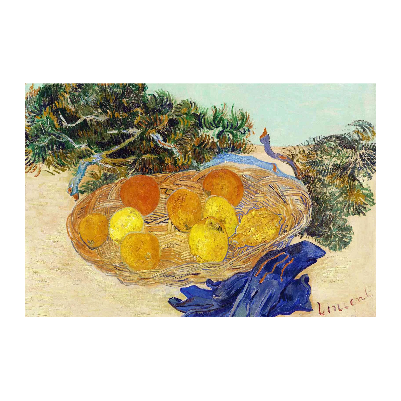 Van Gogh Oranges & Lemons Basket Wall Art