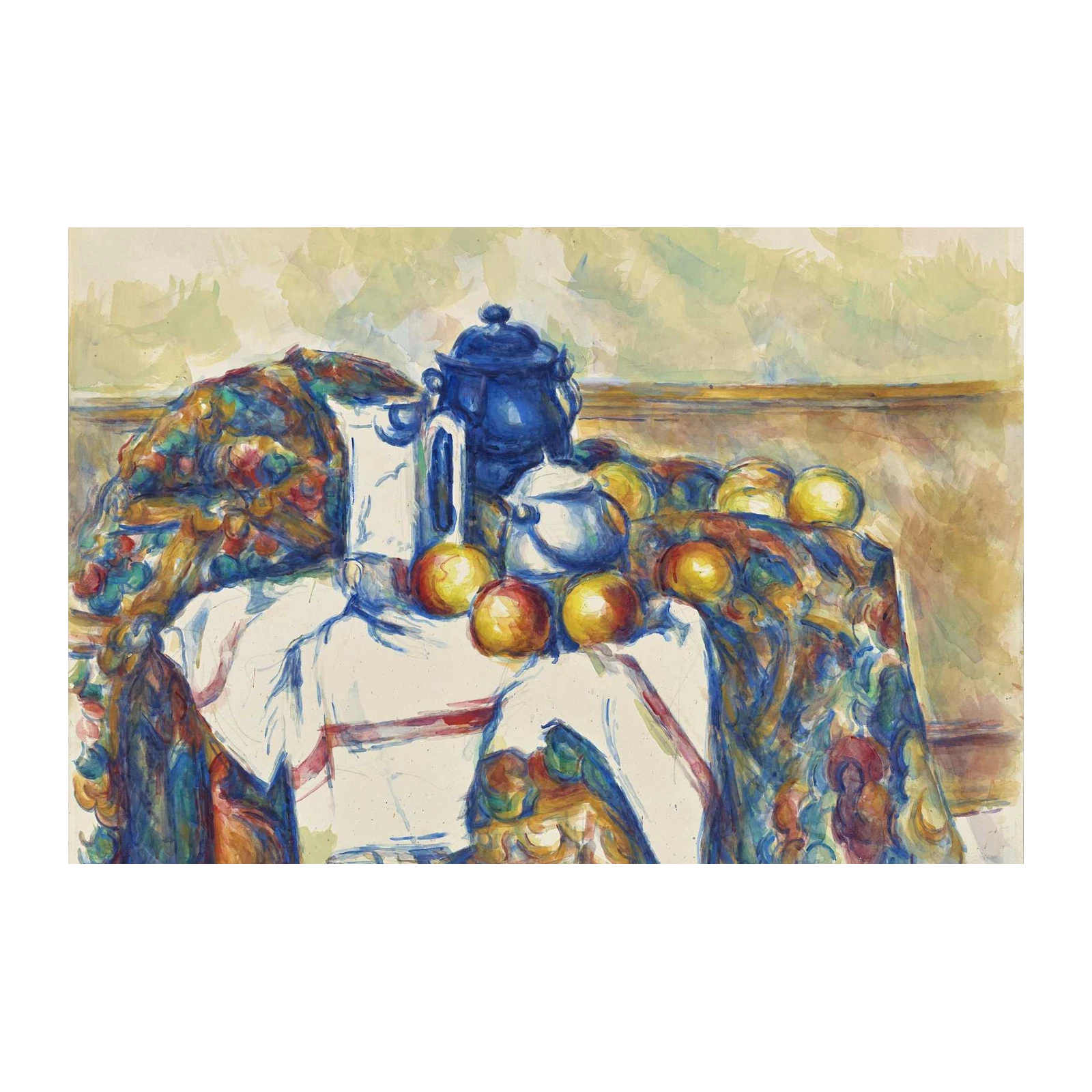 Vibrant Still Life Fruits & Teapot Wall Art