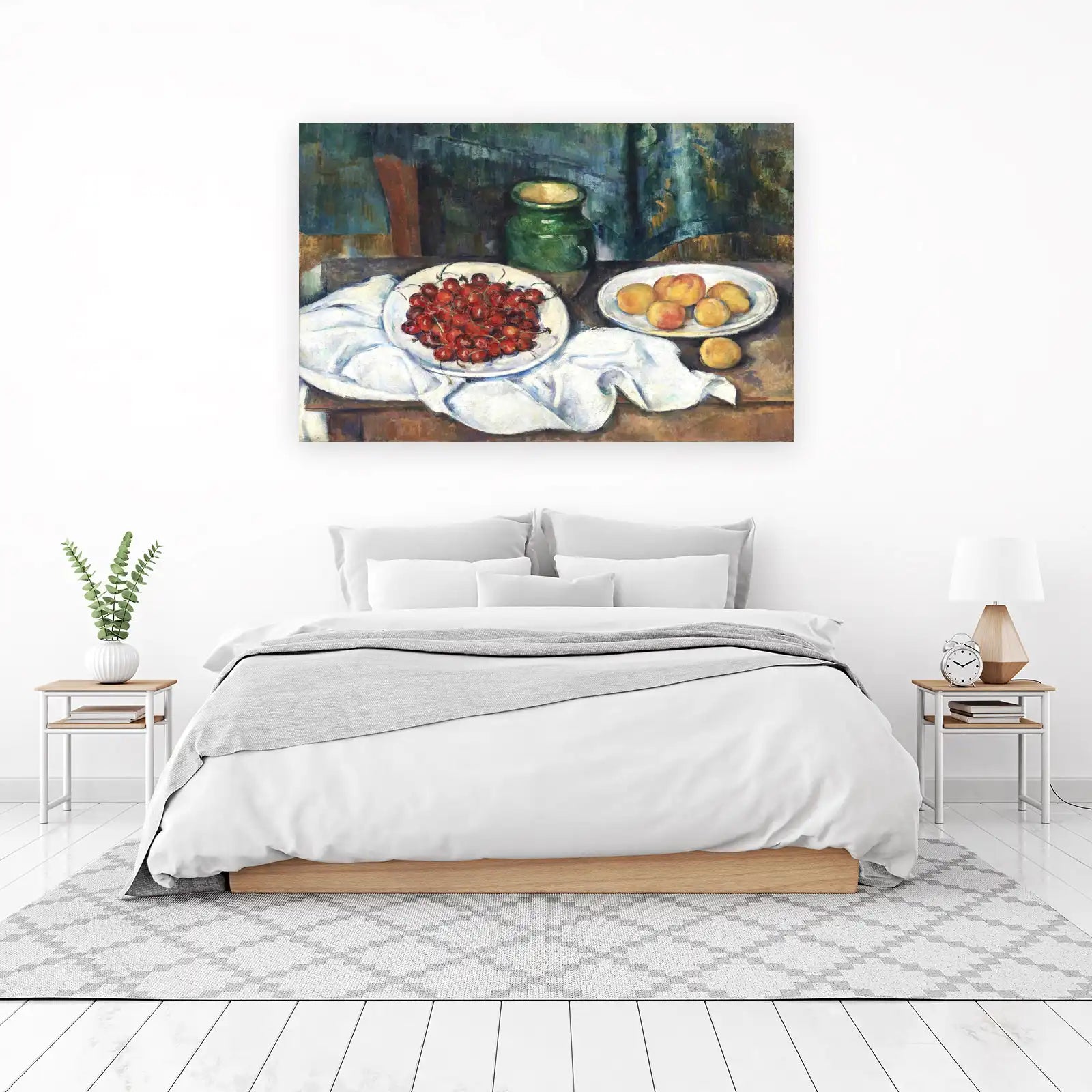 Vibrant Still Life Fruit Ceramic Jar Wall Art