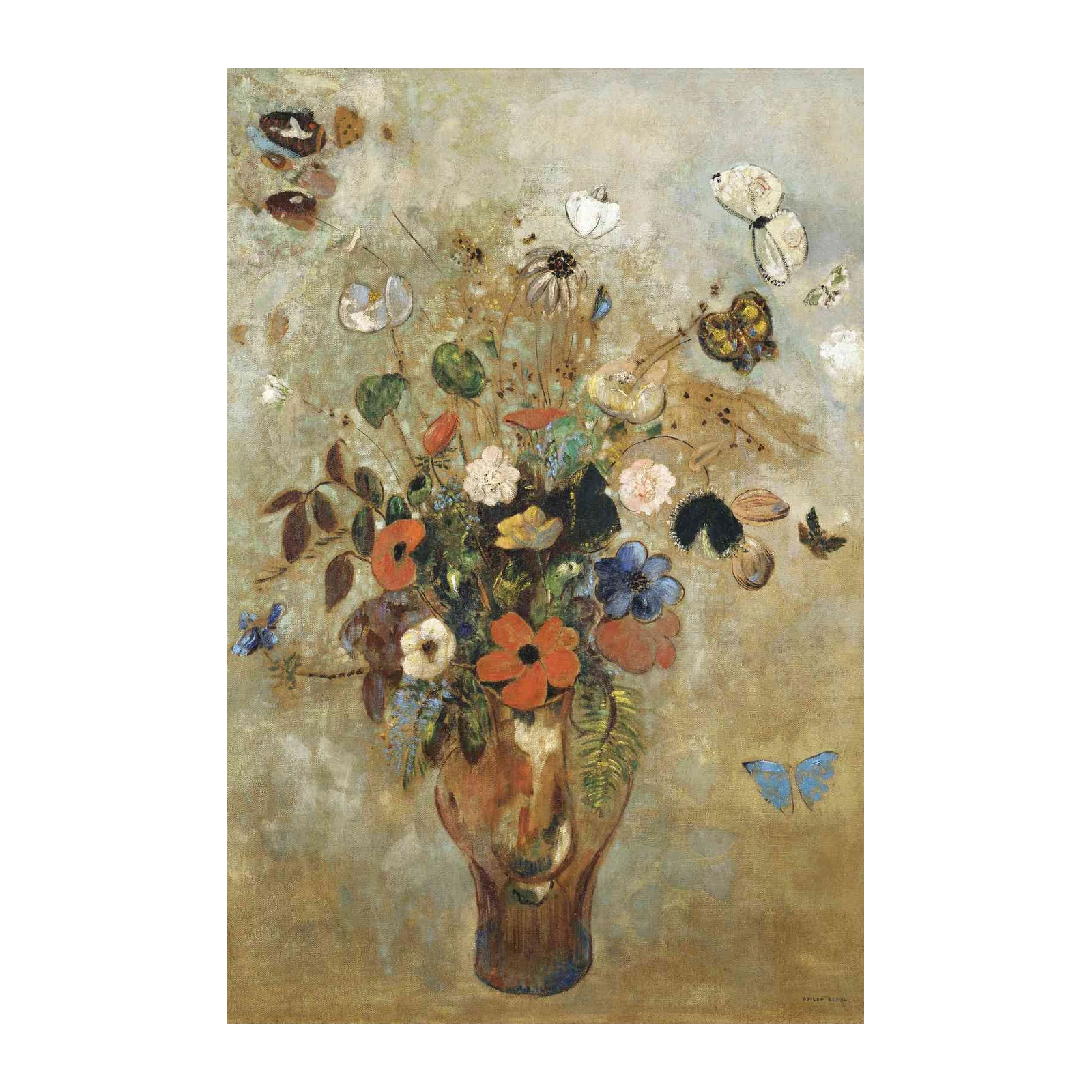 Whimsical Butterfly Floral Wall Art