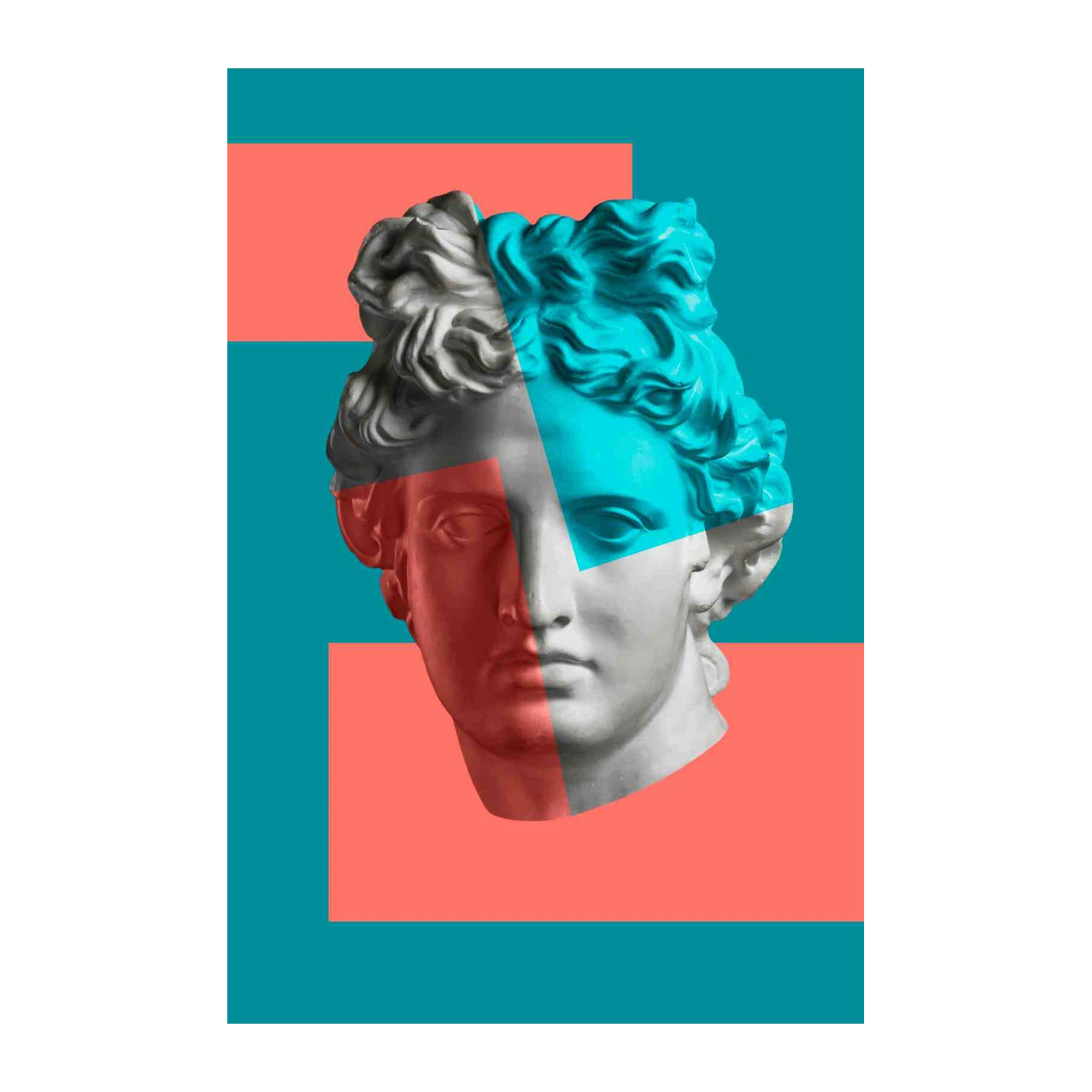 Modern Neo-Classical Bust Wall Art