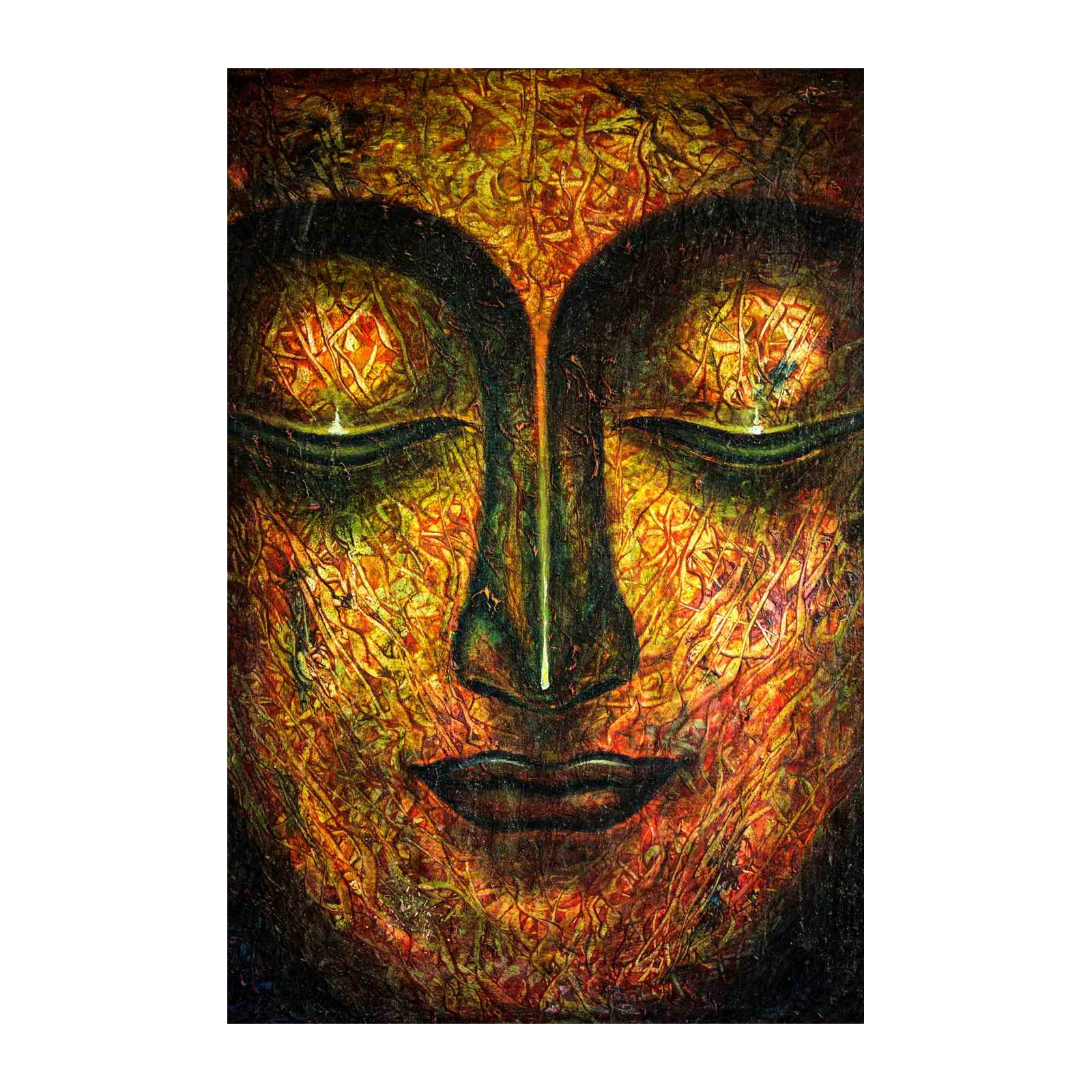Mystic Buddha Textured Wall Art Wall Art