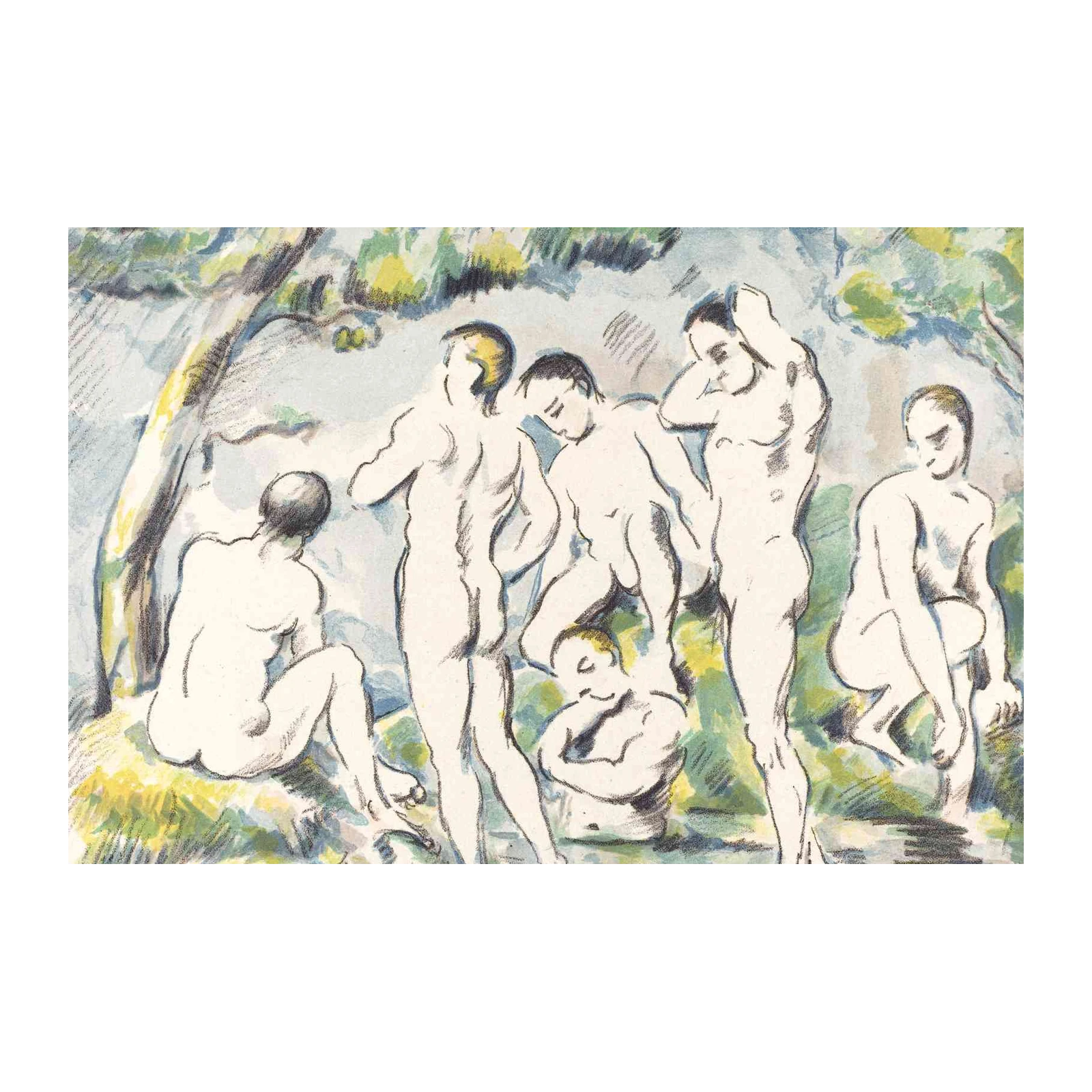 Bathers Impressionist Figures Wall Art