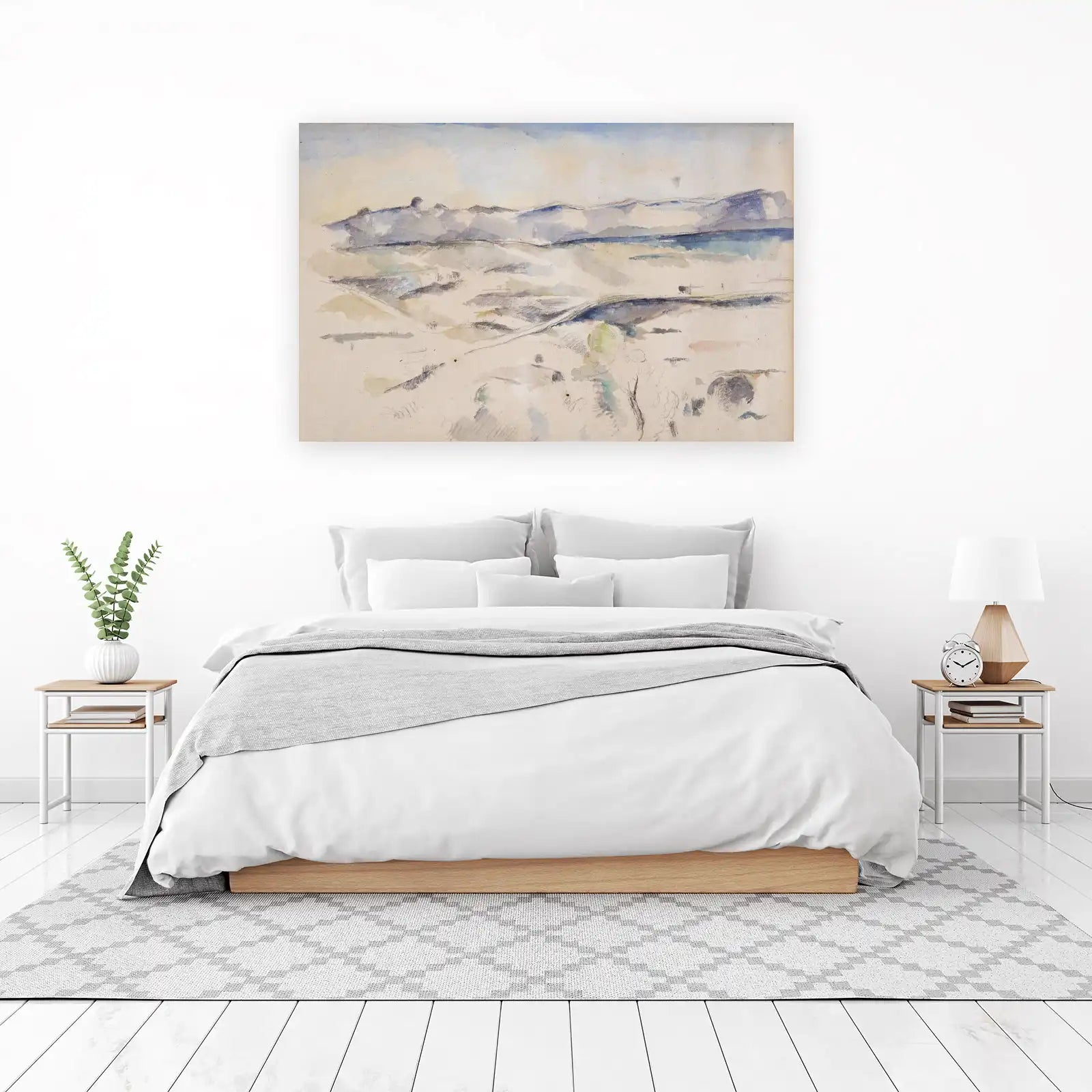 Serene Landscape Watercolor Wall Art