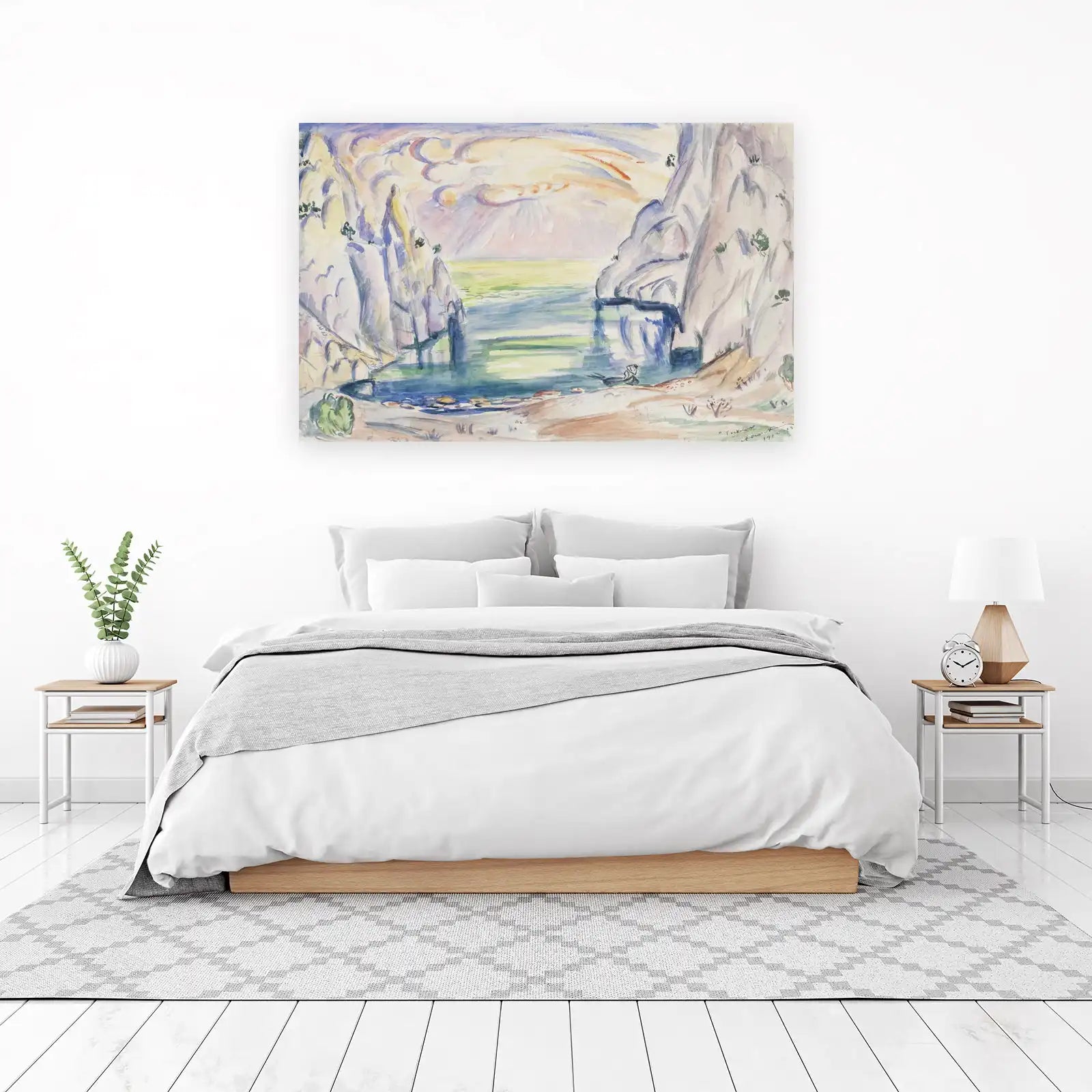 Coastal Serenity Watercolor Wall Art