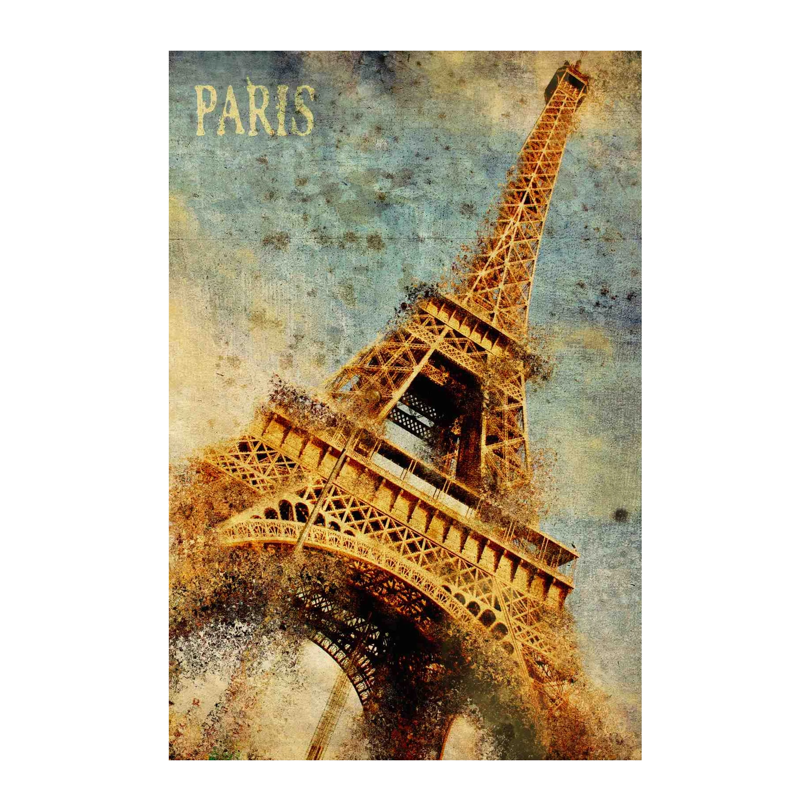 Eiffel Tower Disintegration Art Wall Art