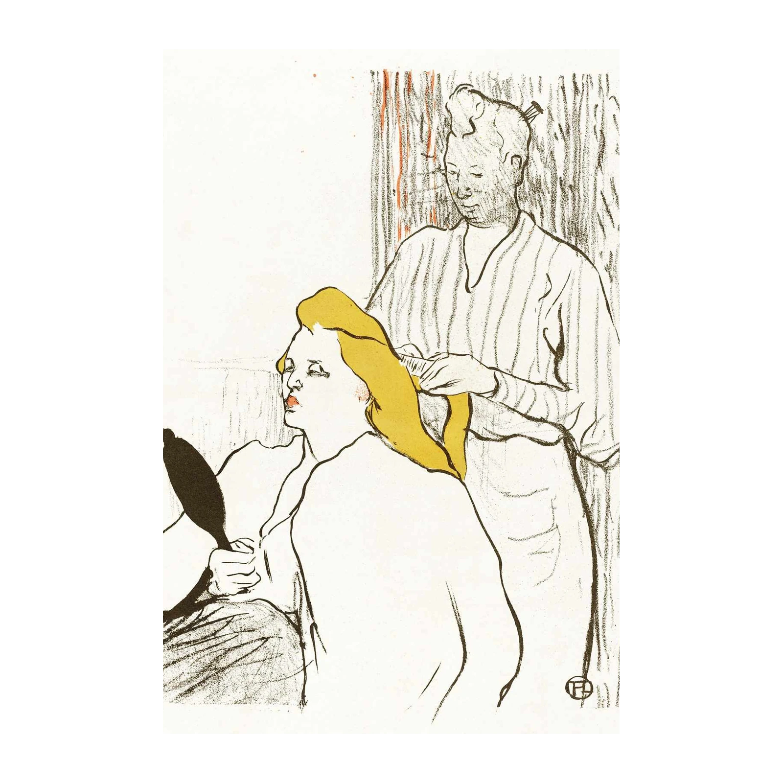 Toulouse-Lautrec Woman Combing Hair Wall Art
