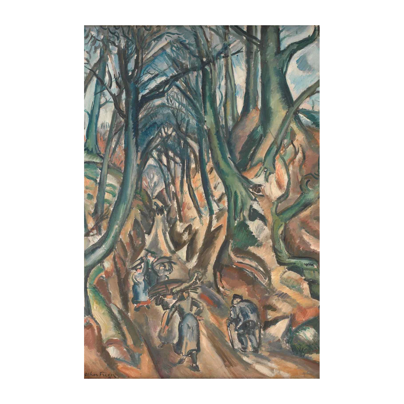 Forest Path Cubist Style Wall Art