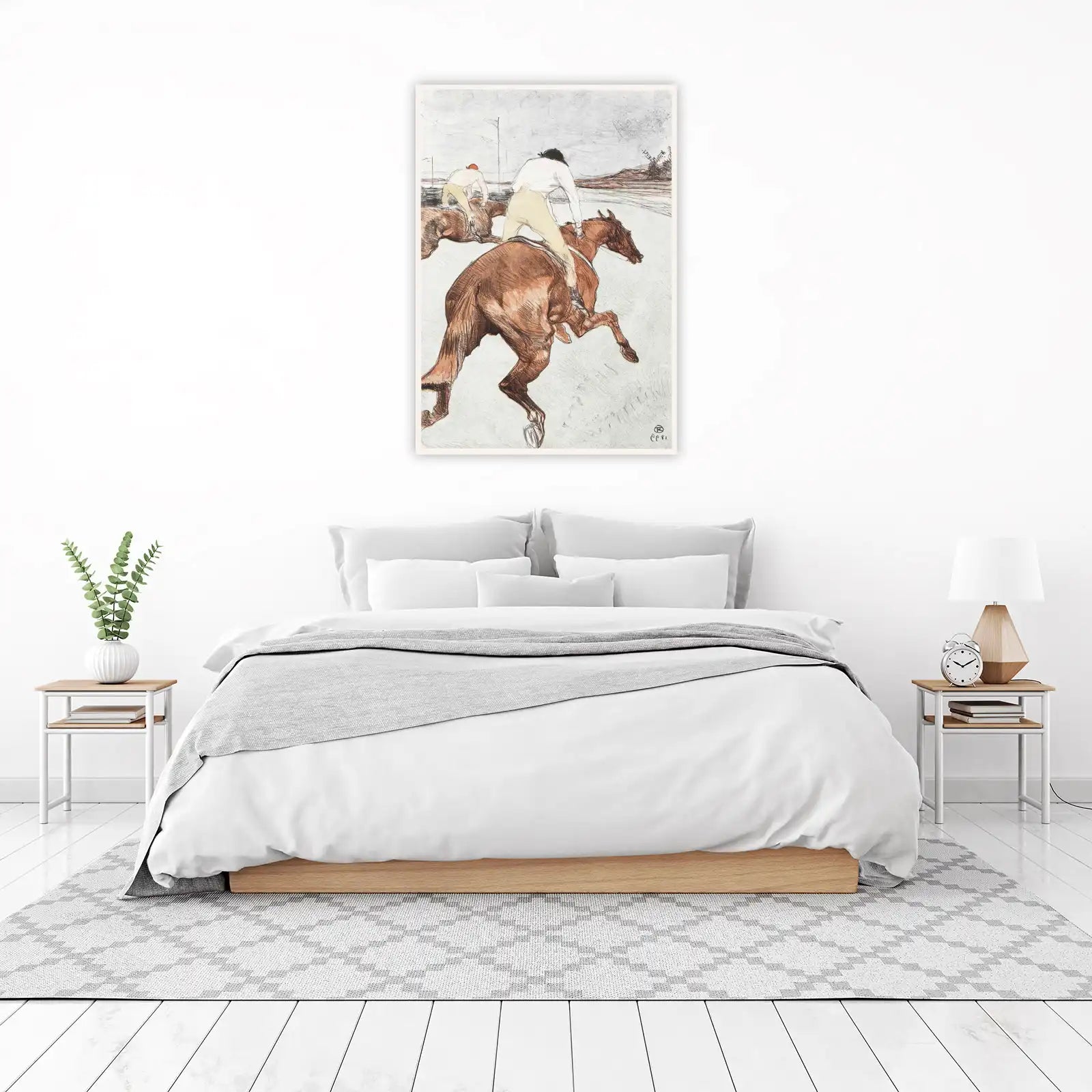 Dynamic Horse Racing Scene Wall Art