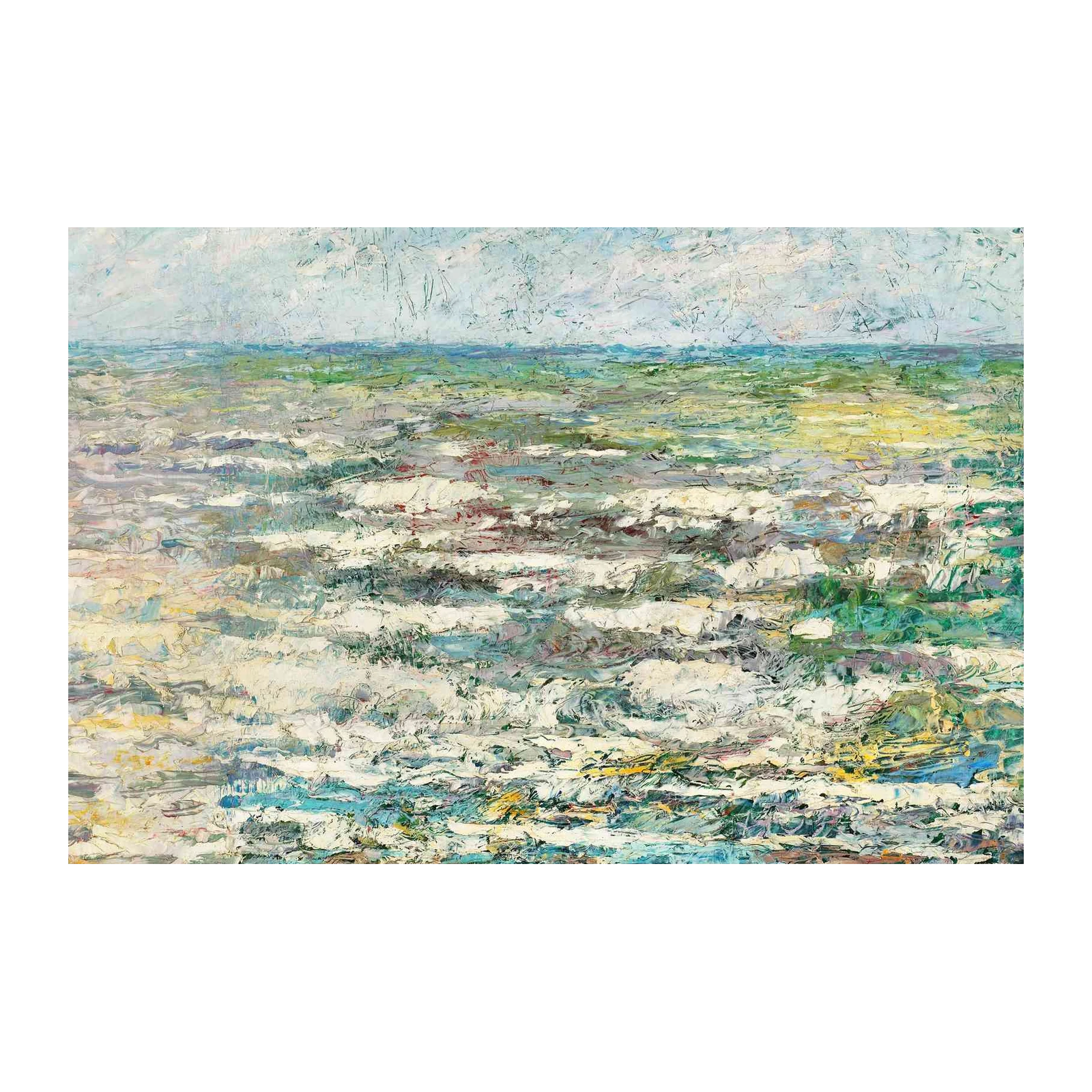 Impressionistic Coastal Waves Wall Art