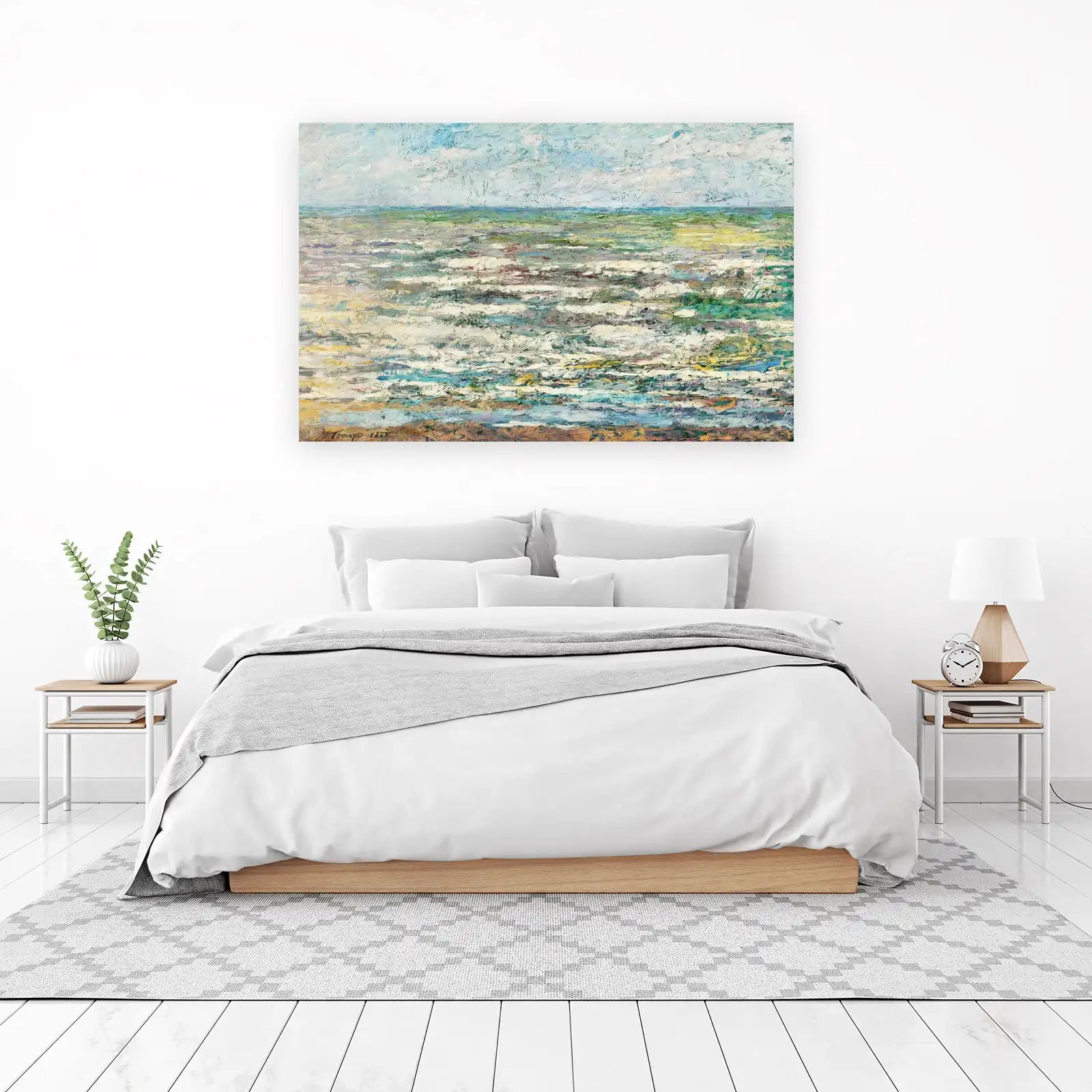 Impressionistic Coastal Waves Wall Art