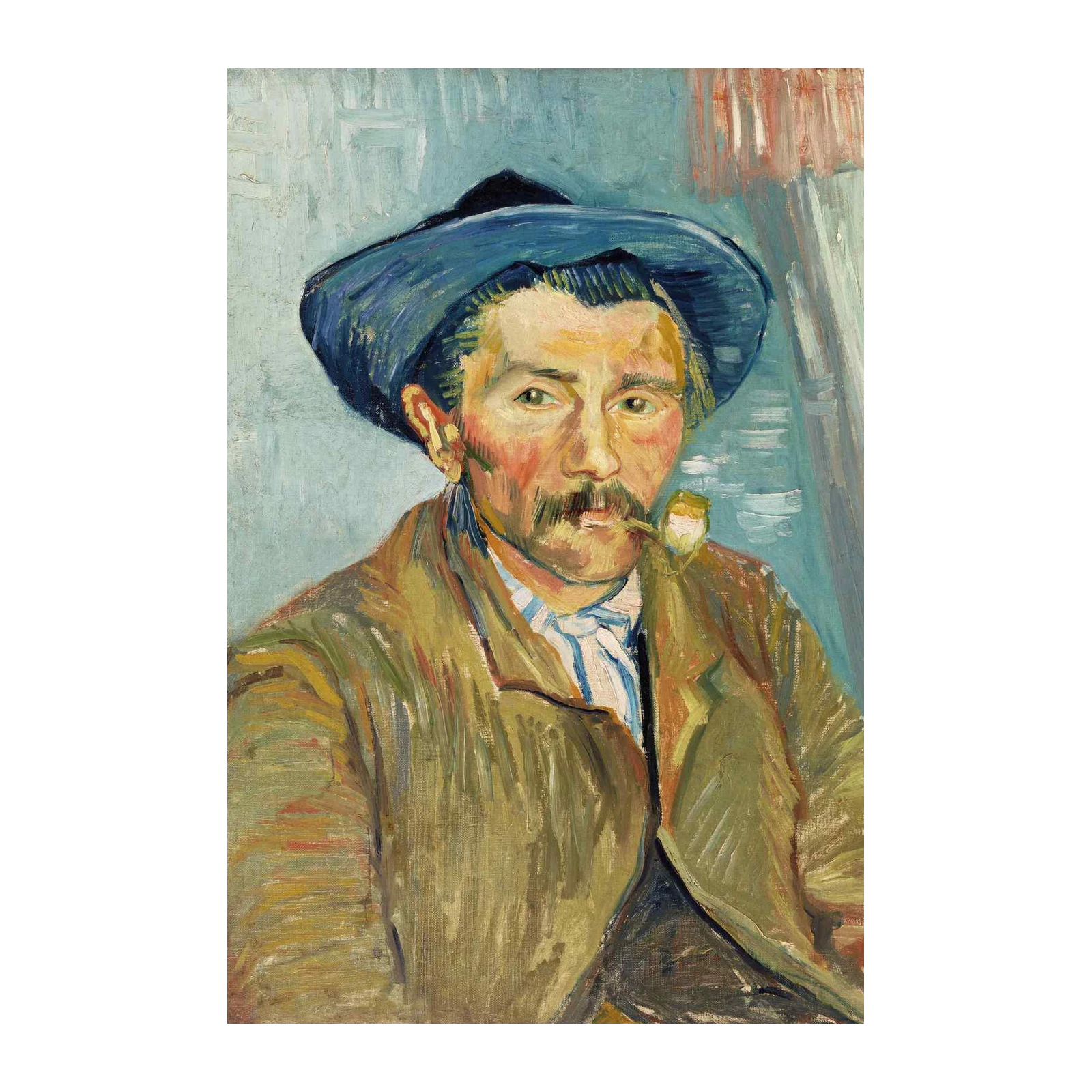 Van Gogh Self Portrait with Pipe Wall Art
