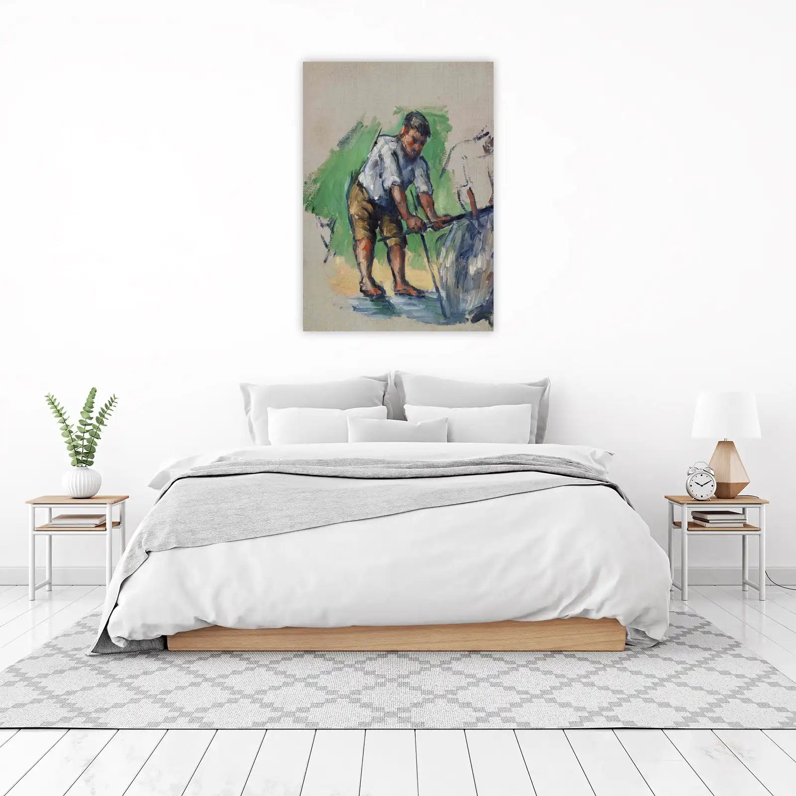 Rustic Laborer Wall Art - Vintage Art Wall Decor