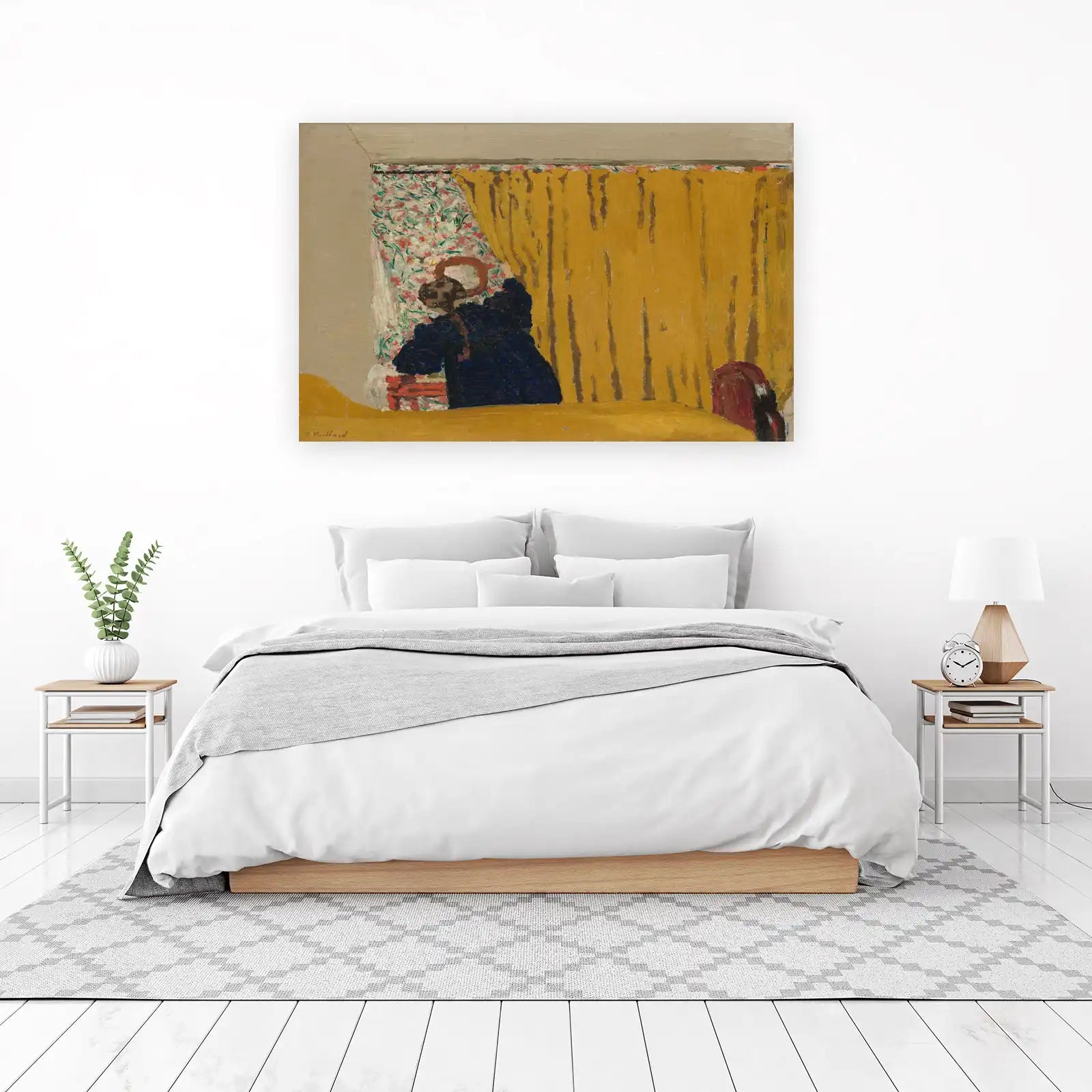 Vintage Interior Scene with Woman Wall Art
