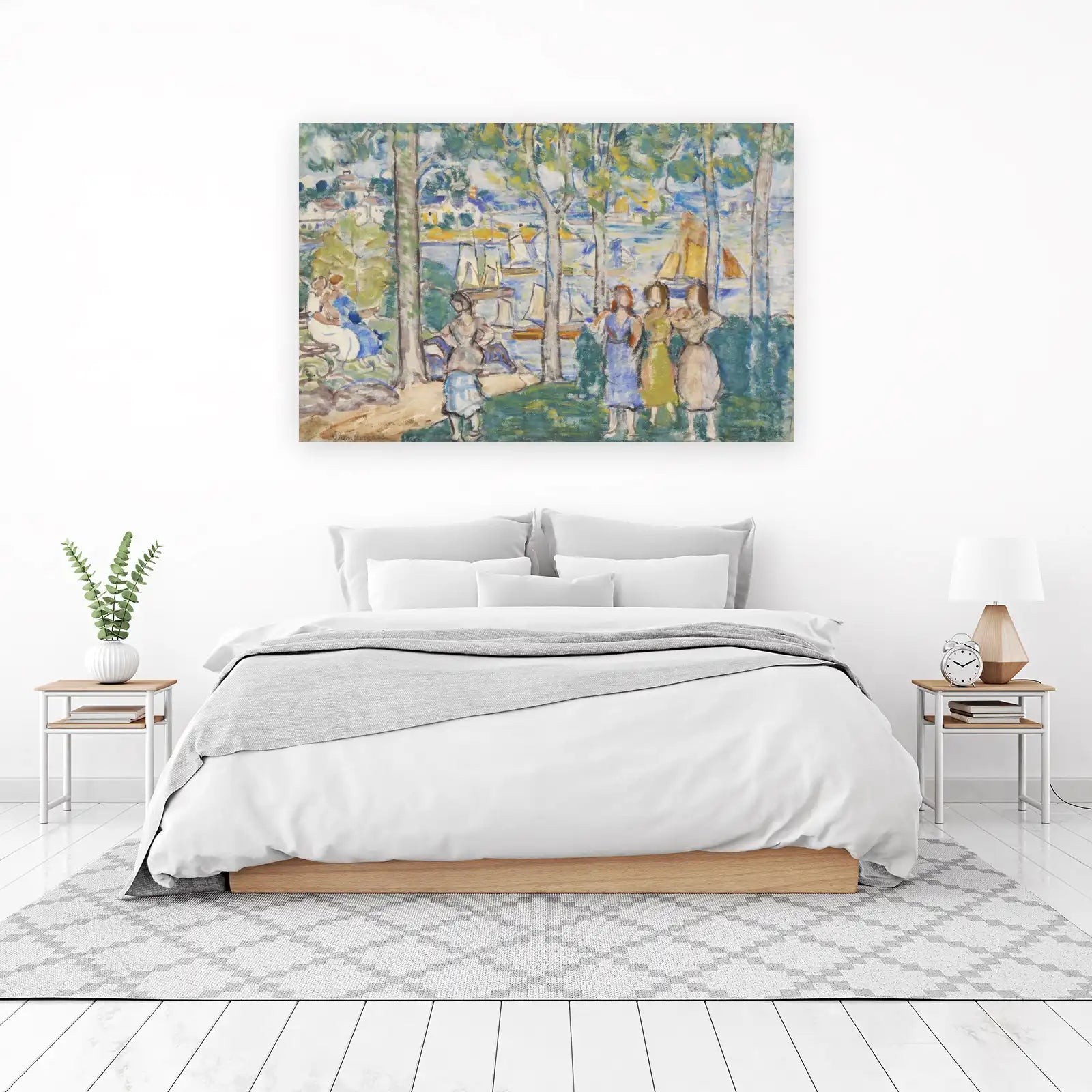 Impressionist Waterside Gathering Wall Art