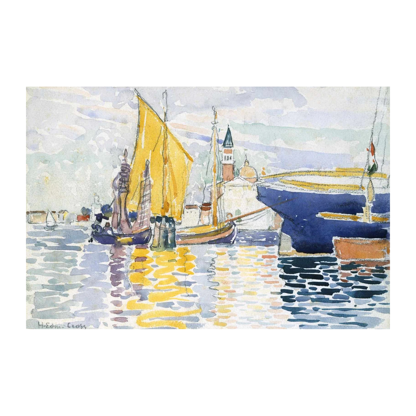 Seaside Harbor Sailboat Boats Wall Art