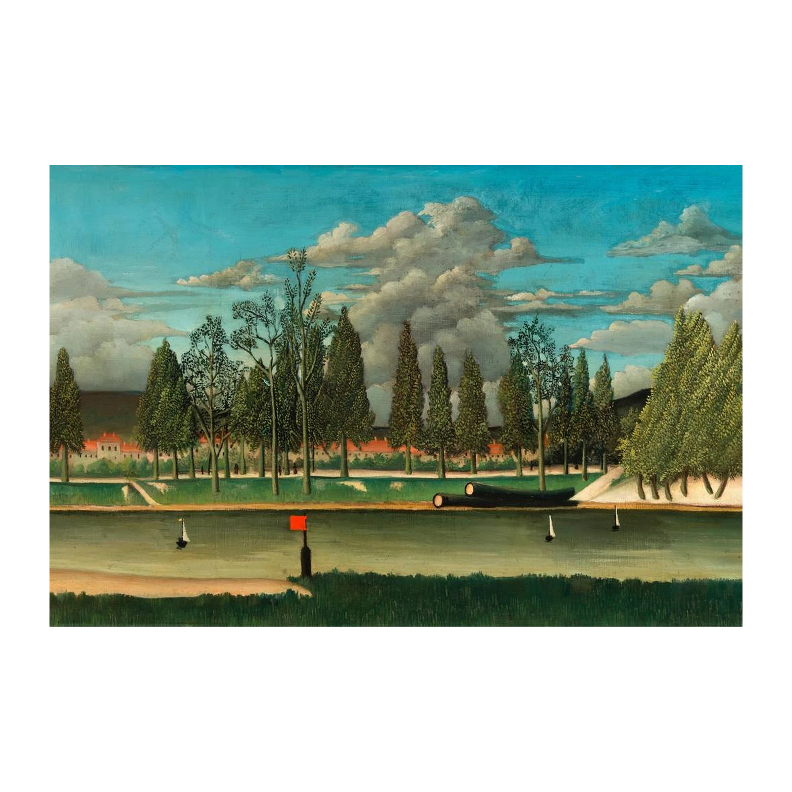Riverside Serenity Landscape Wall Art