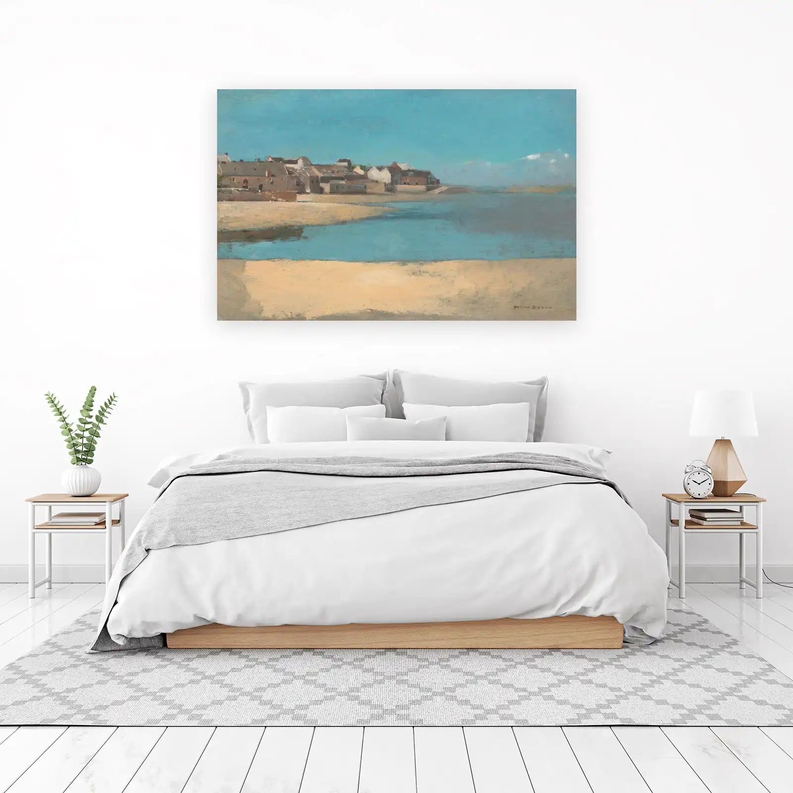 Seaside Village Landscape Wall Art
