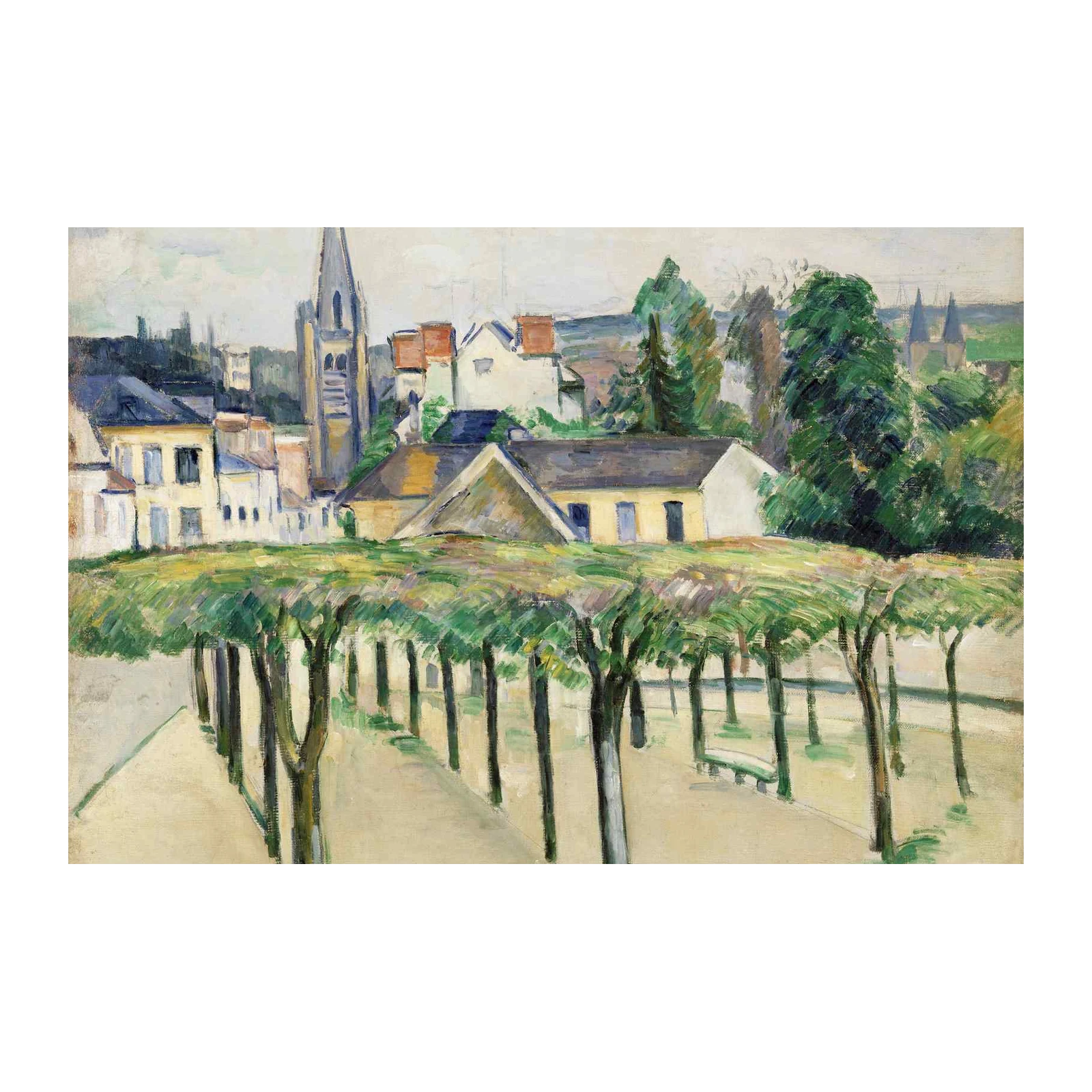 Impressionist Village Scene Wall Art