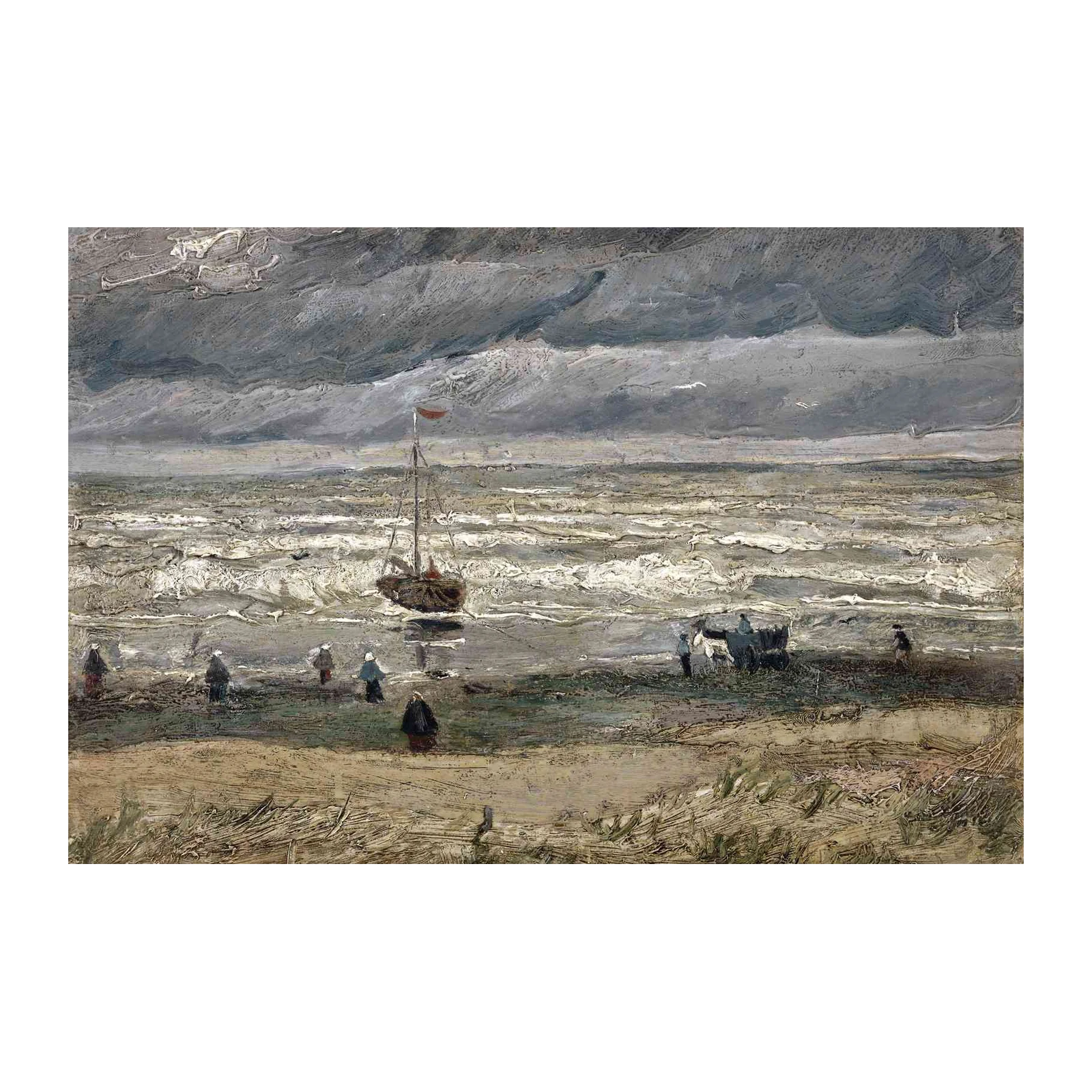Dramatic Seascape Boat Wall Art | Coastal Art