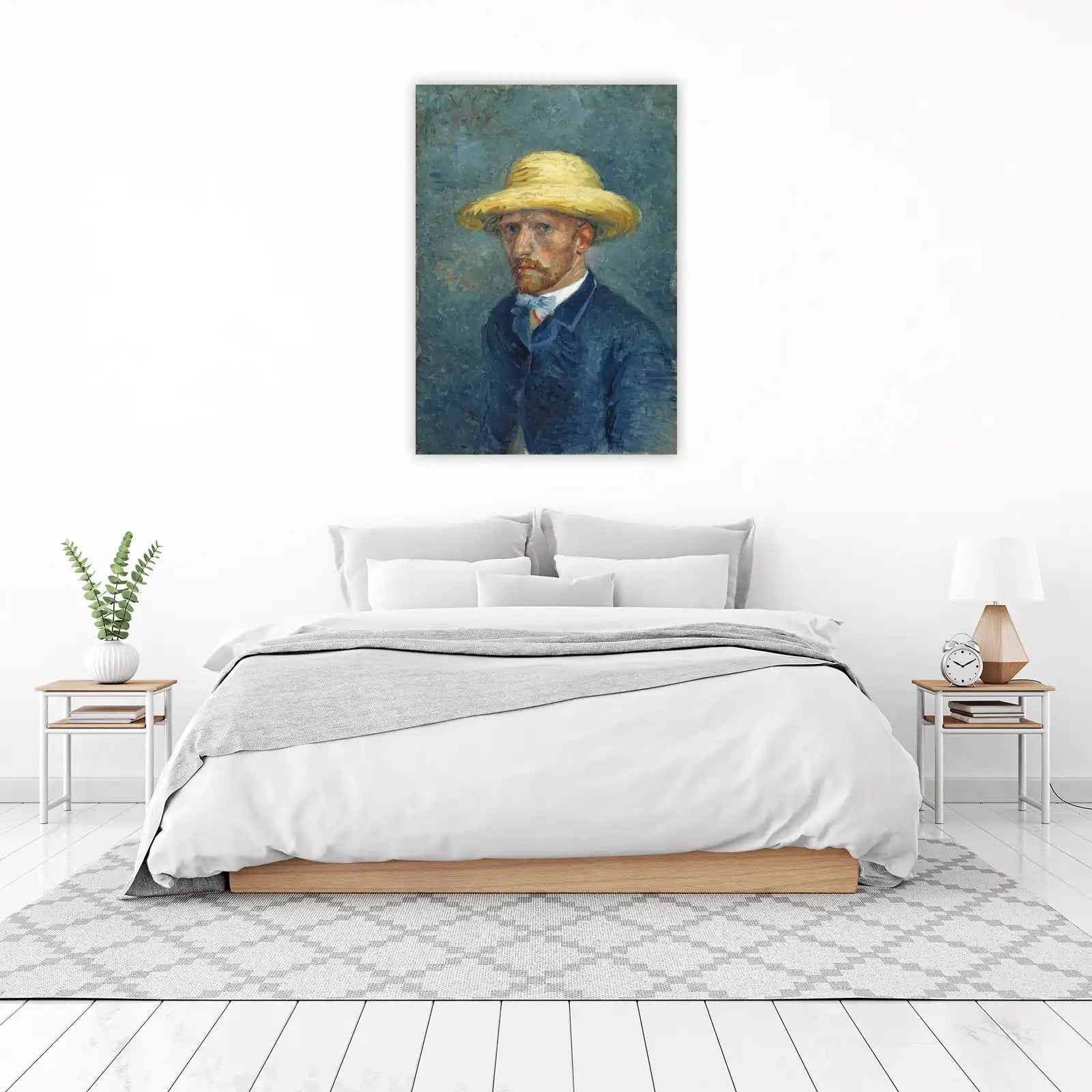 Van Gogh Self-Portrait Straw Hat Wall Art