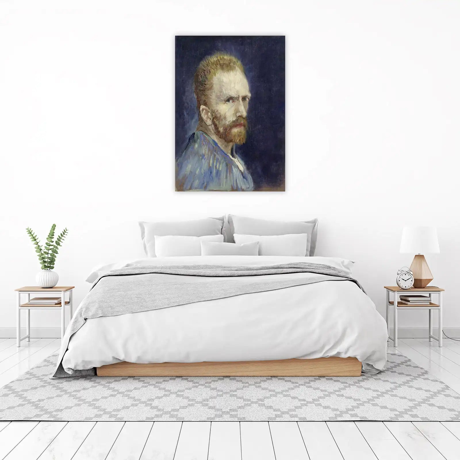 Van Gogh Self Portrait Blue Wall Art