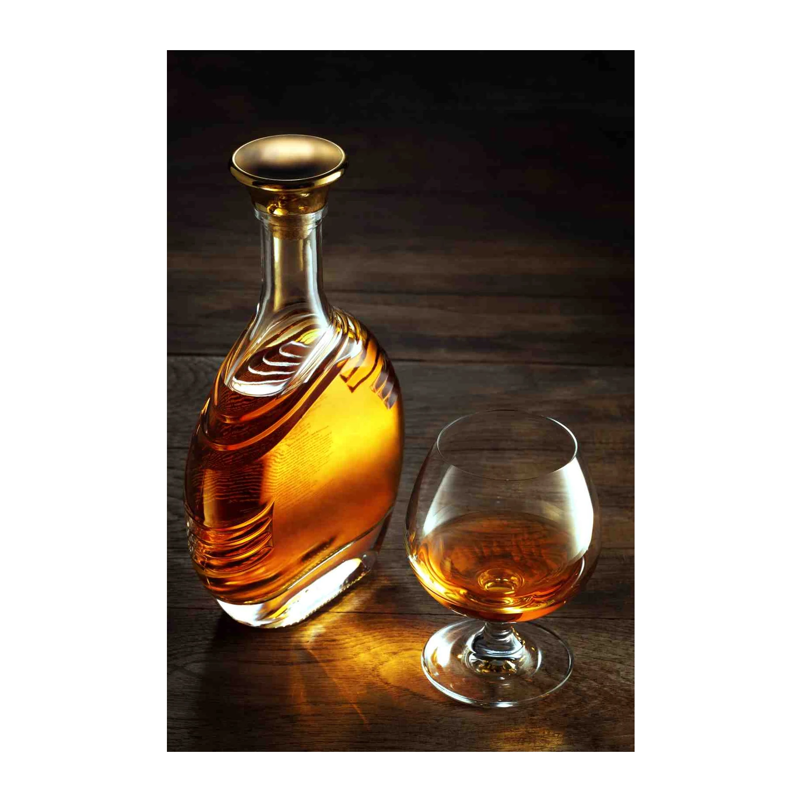Elegant Whiskey Bottle & Glass Wall Art