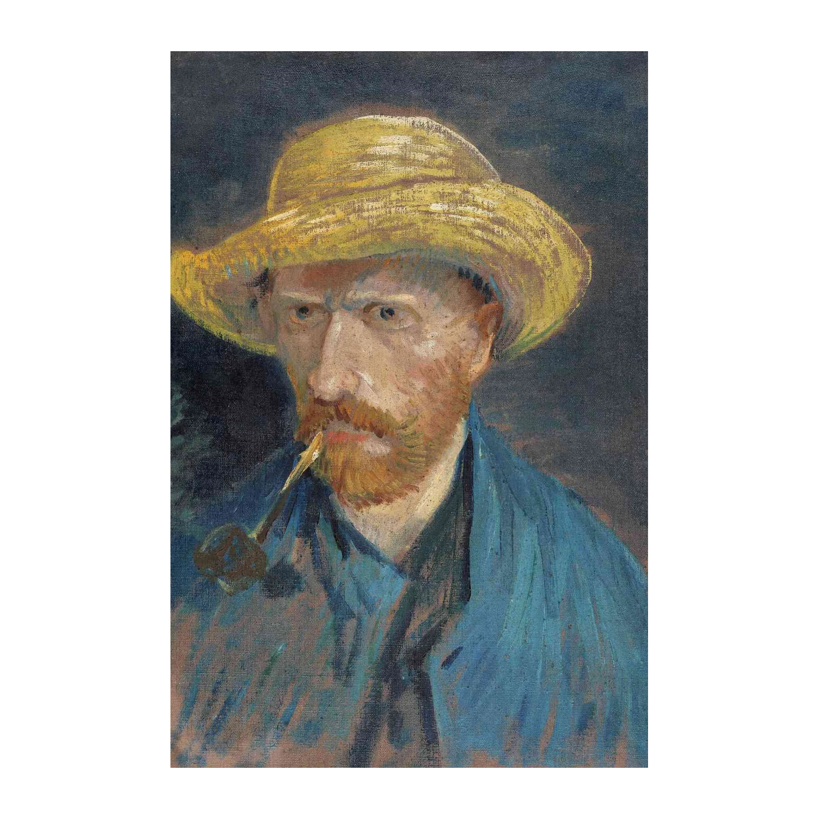 Van Gogh Self-Portrait Straw Hat Wall Art