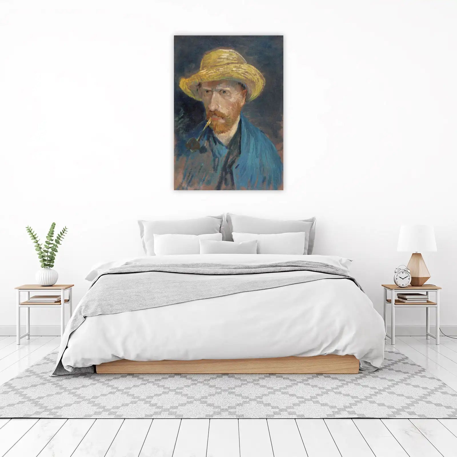 Van Gogh Self-Portrait Straw Hat Wall Art
