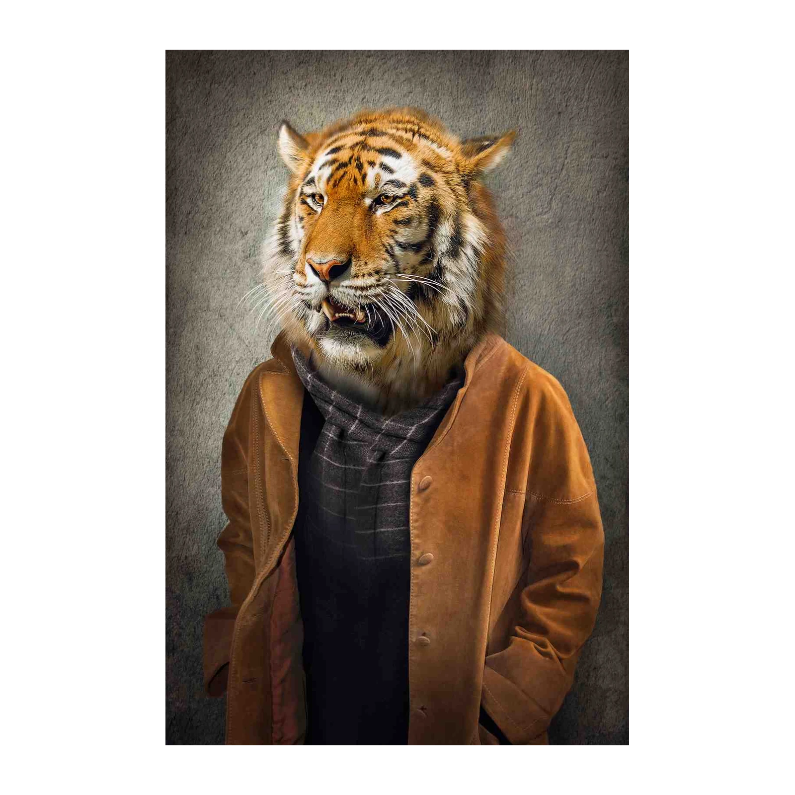 Sophisticated Tiger Portrait Wall Art