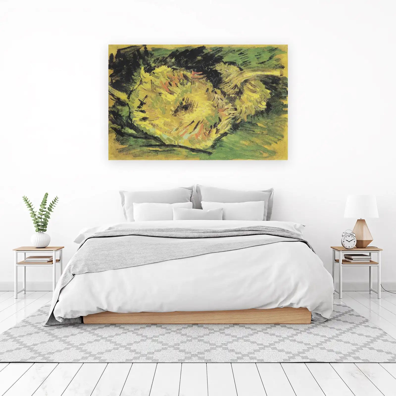 Vibrant Yellow Floral Impressionist Wall Art
