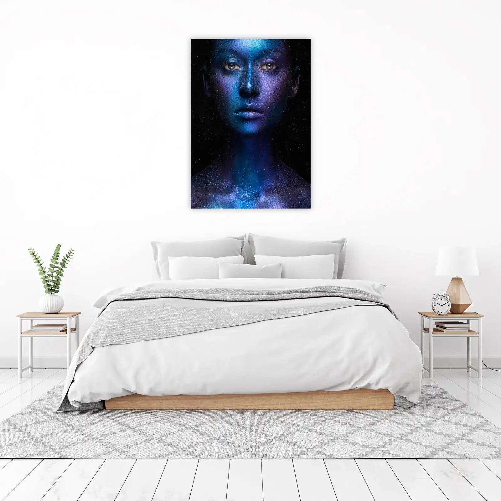 Celestial Goddess Cosmic Face Wall Art