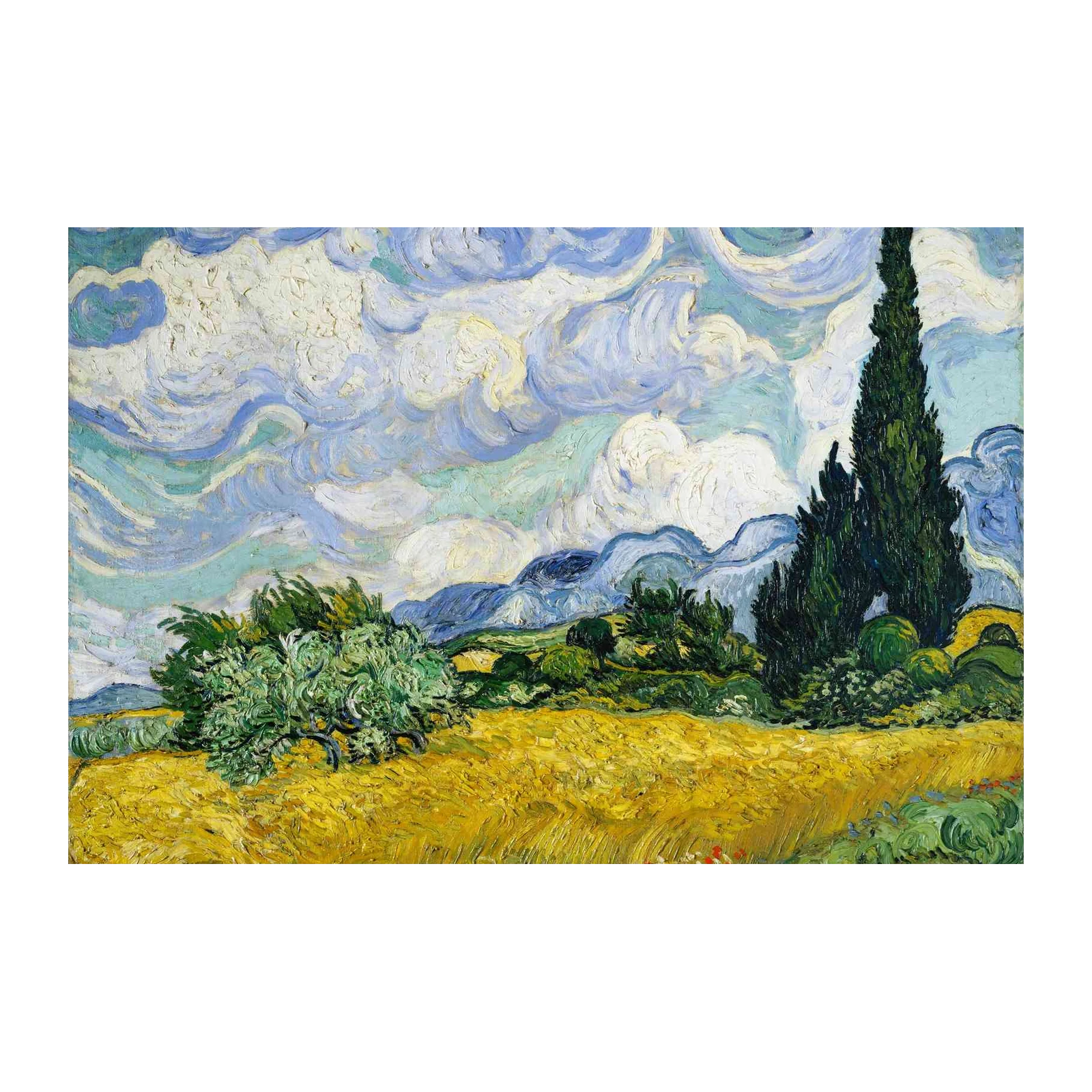 Van Gogh Wheat Field Cypress Wall Art
