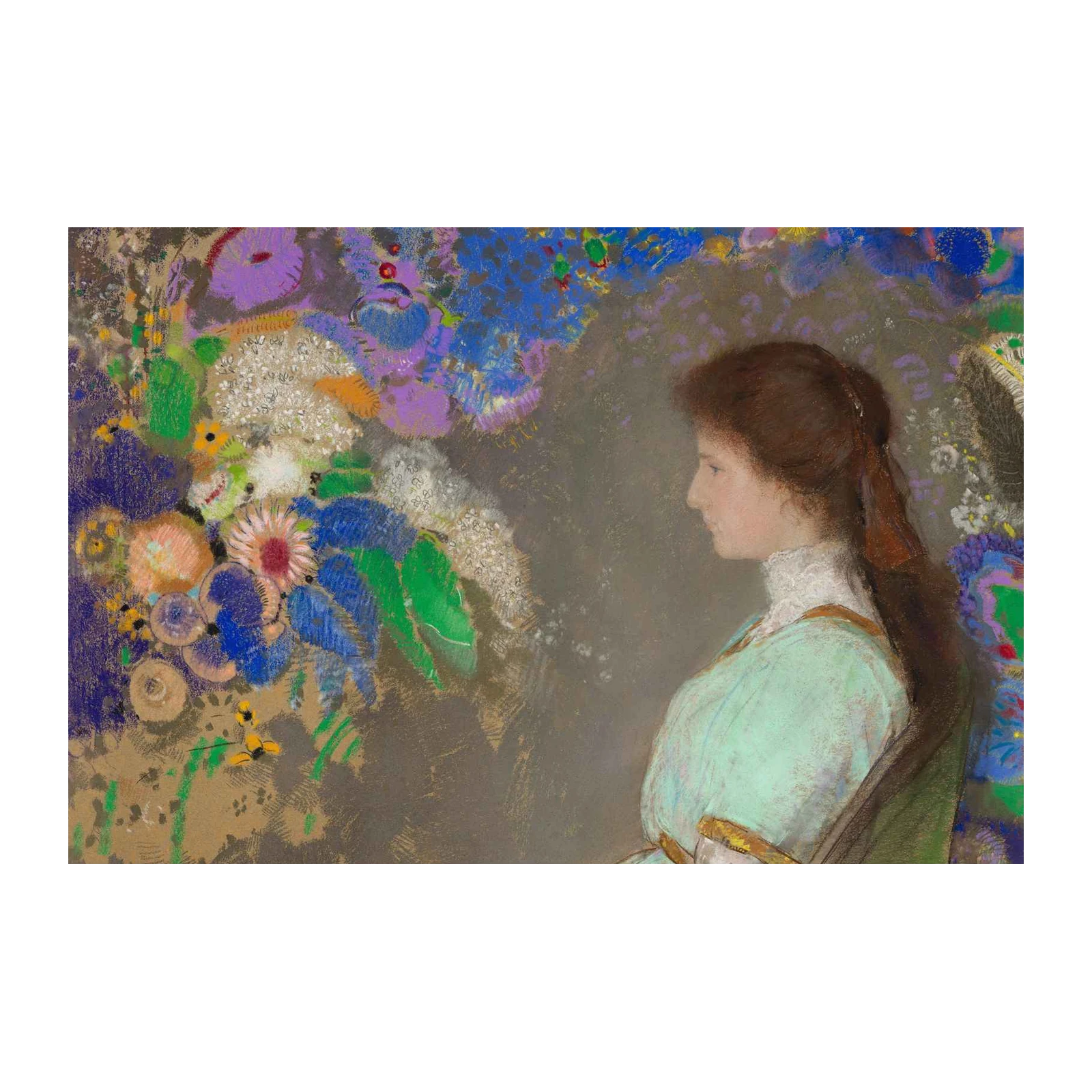 Impressionist Floral Portrait Wall Art