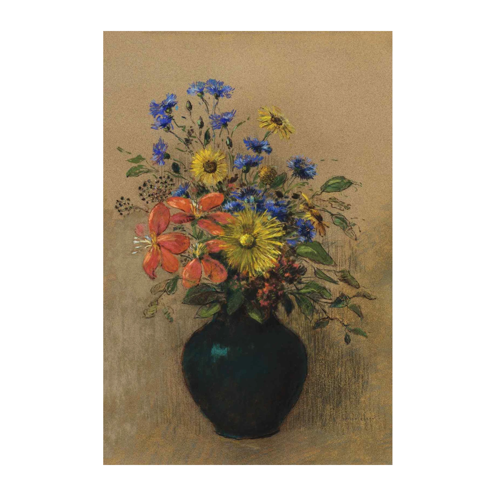 Vibrant Wildflower Bouquet Wall Art