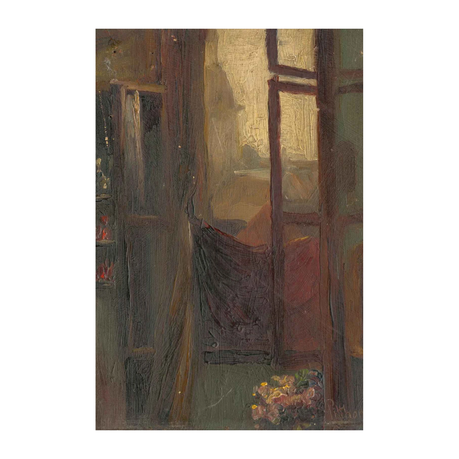 Cozy Window View Oil Painting Wall Art