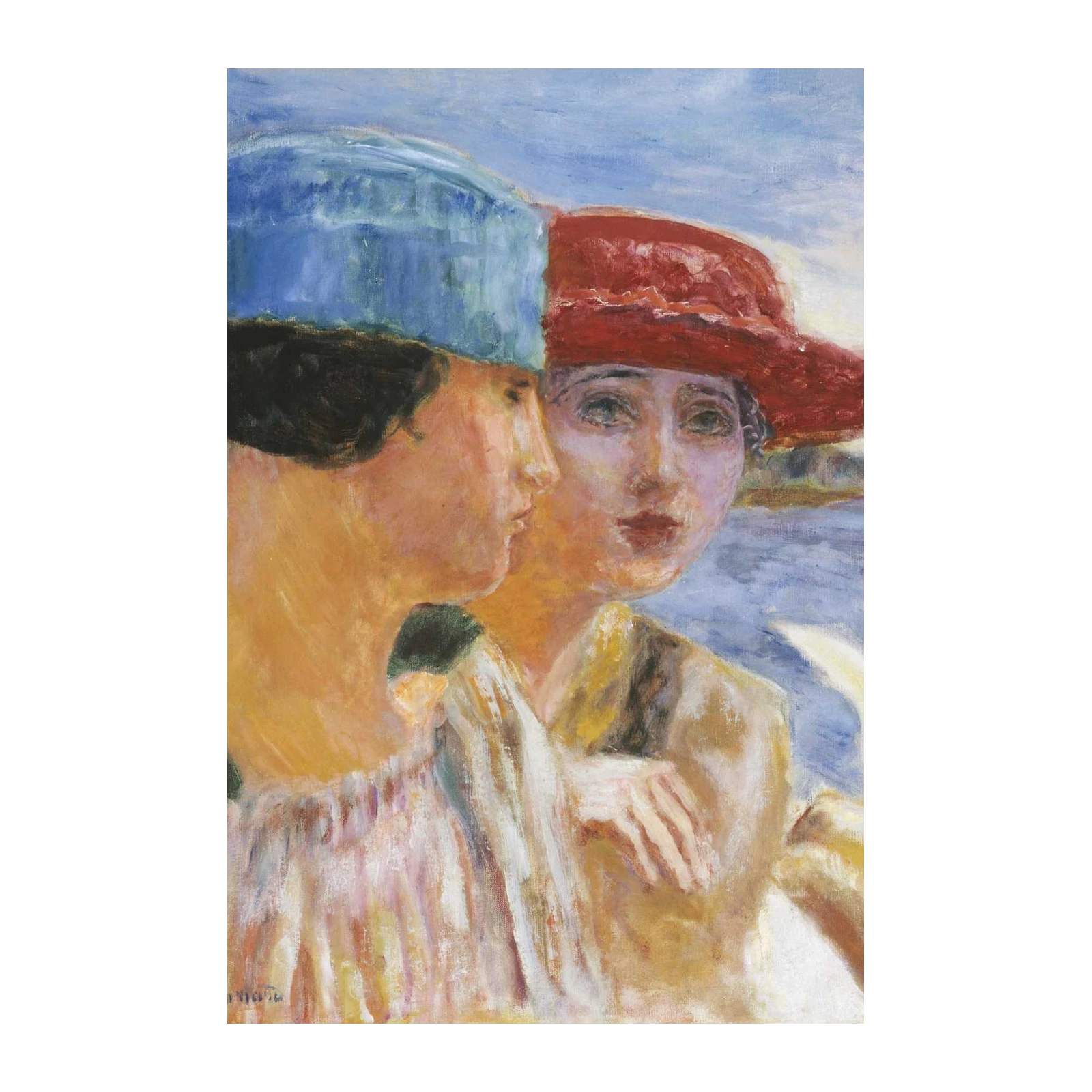 Impressionist Women Beach Hats Wall Art