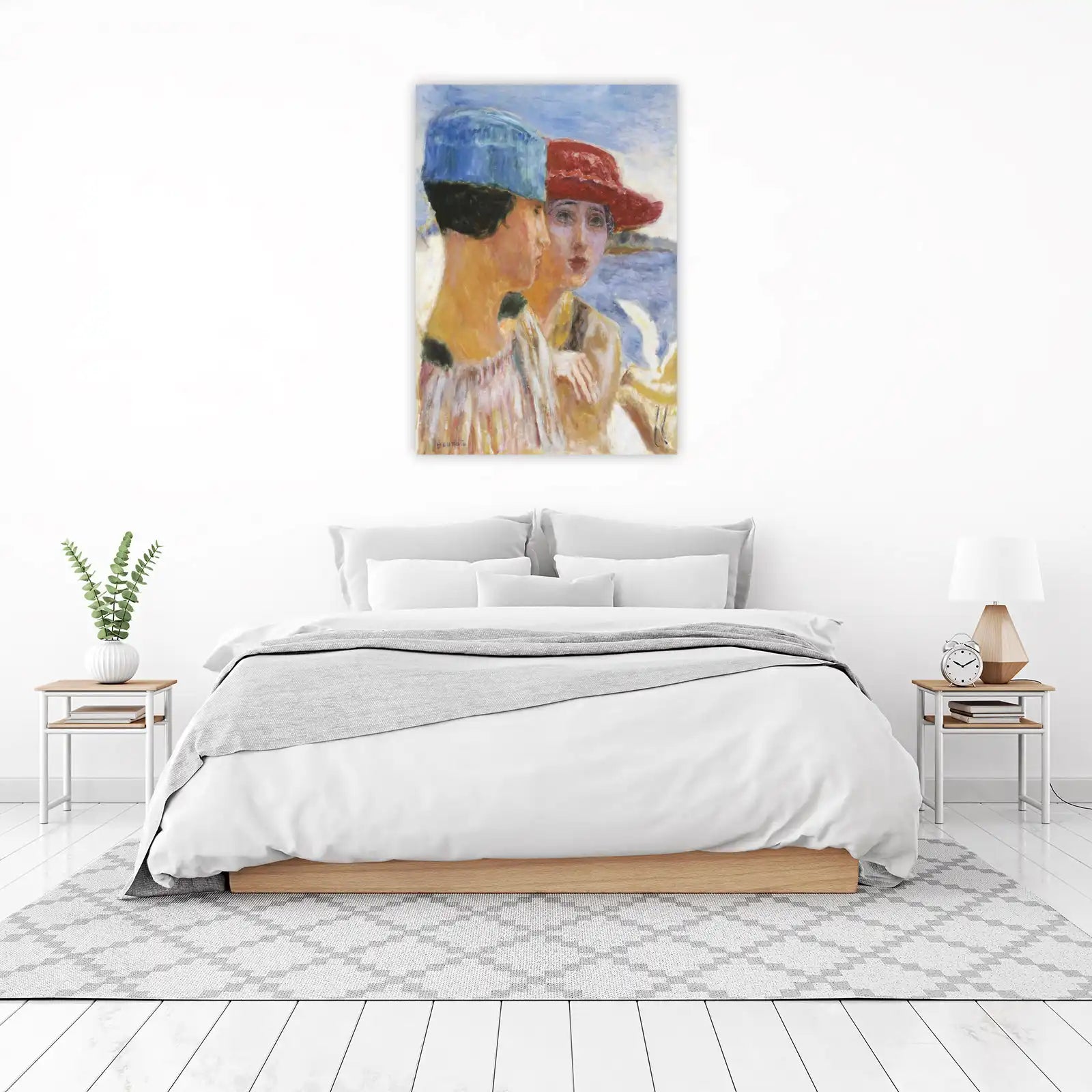 Impressionist Women Beach Hats Wall Art